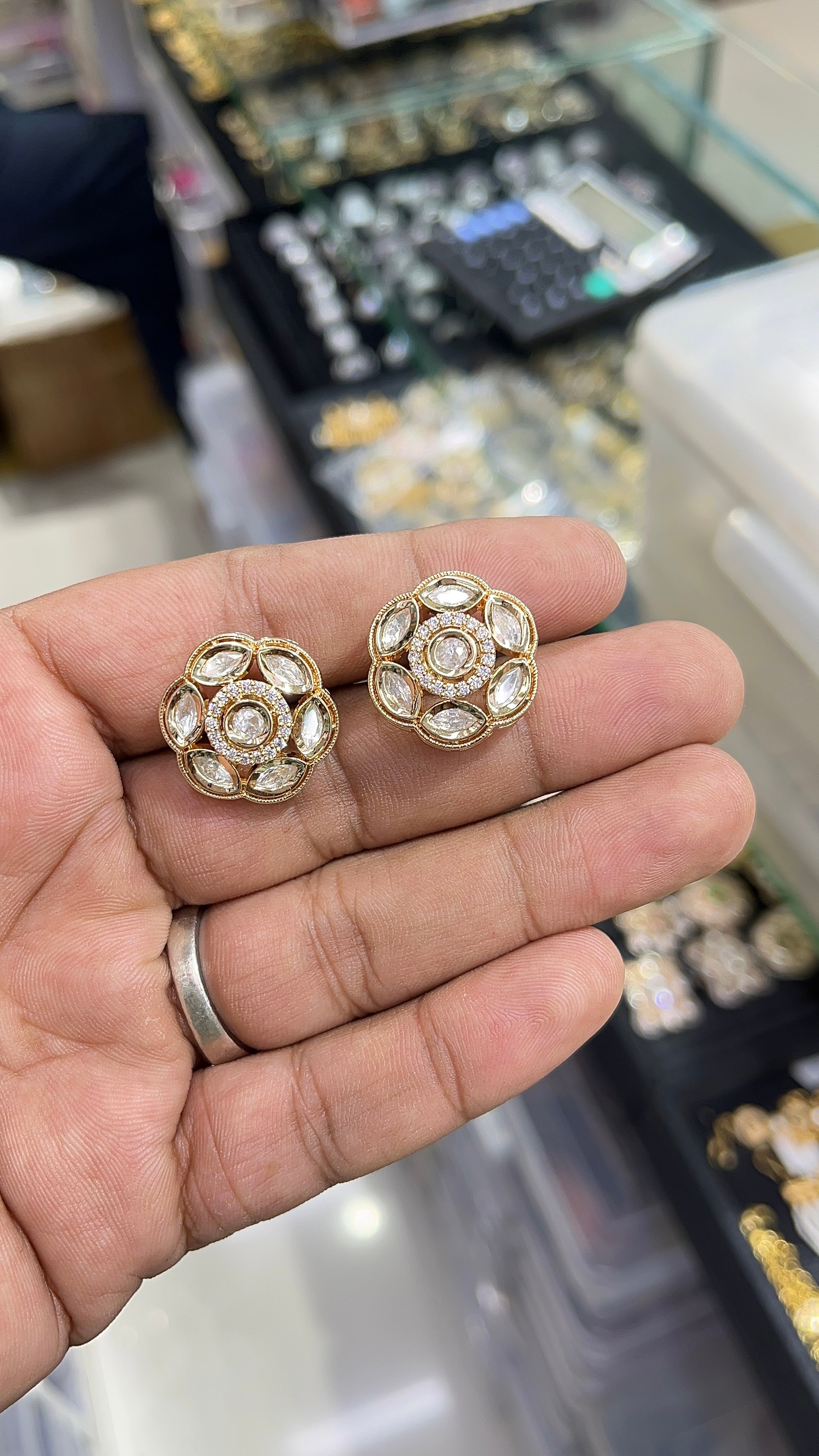 Juhi Moissanite Designer studs