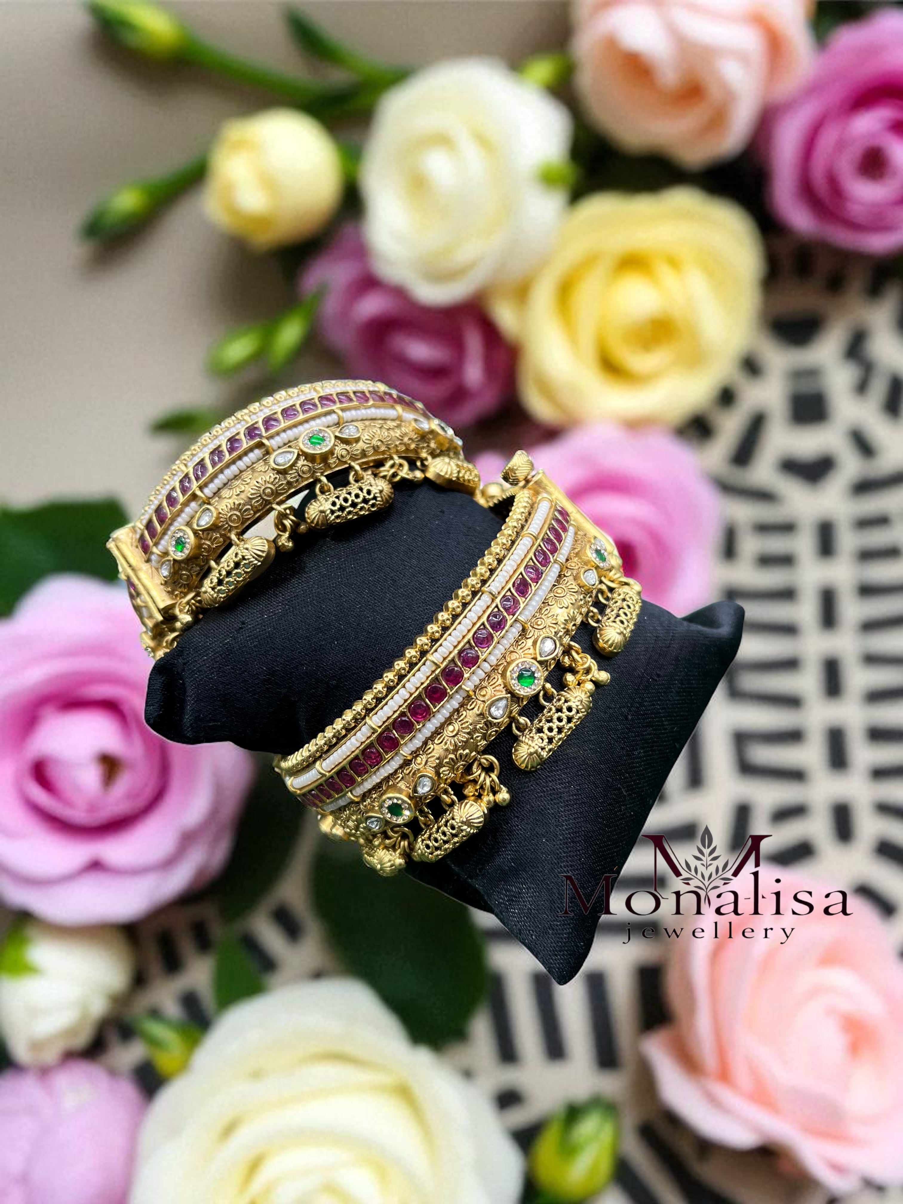 Drishti Jhumki Antique Designer Bangles