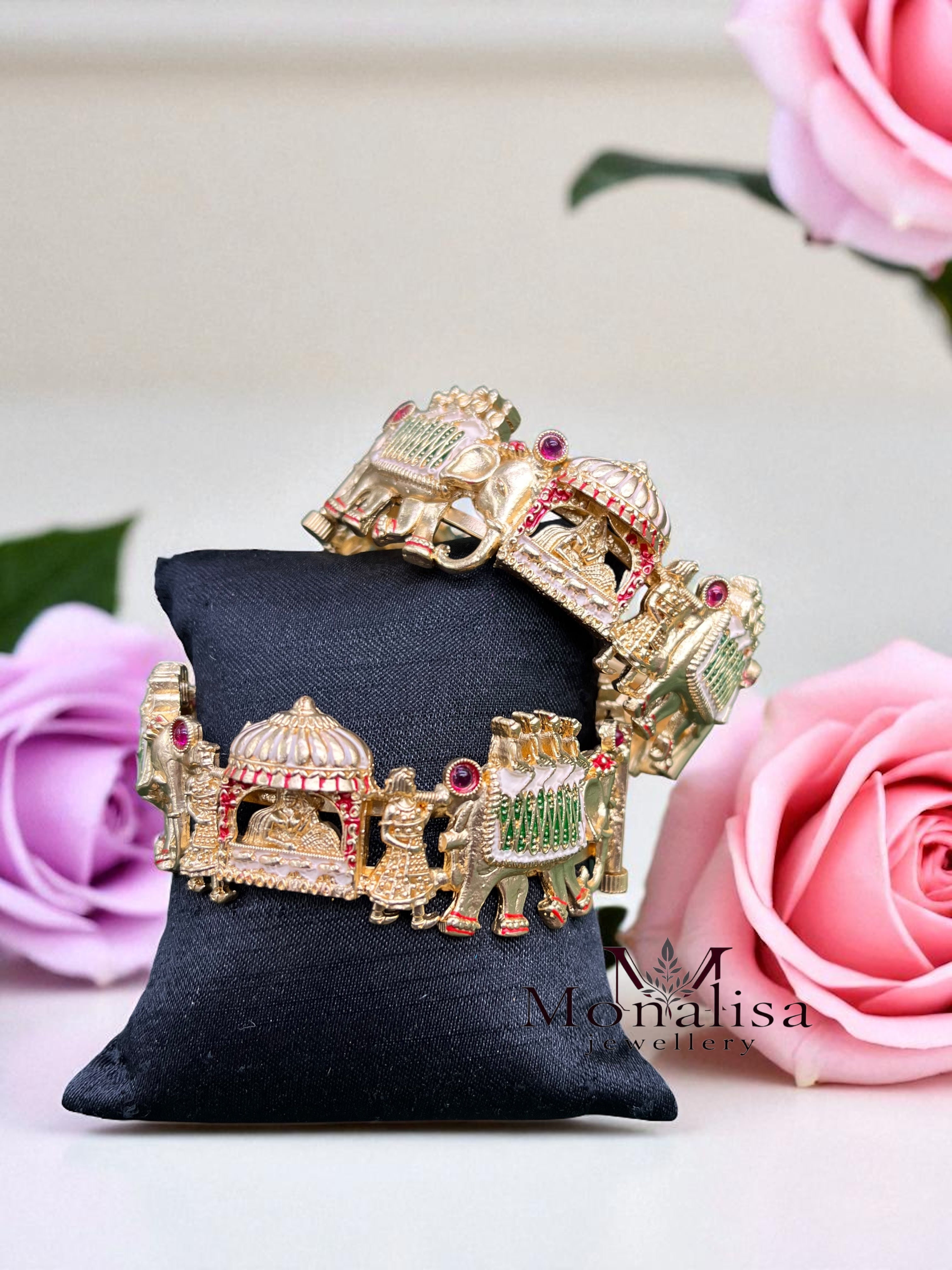 Elephant Palki Antique Designer Bangle