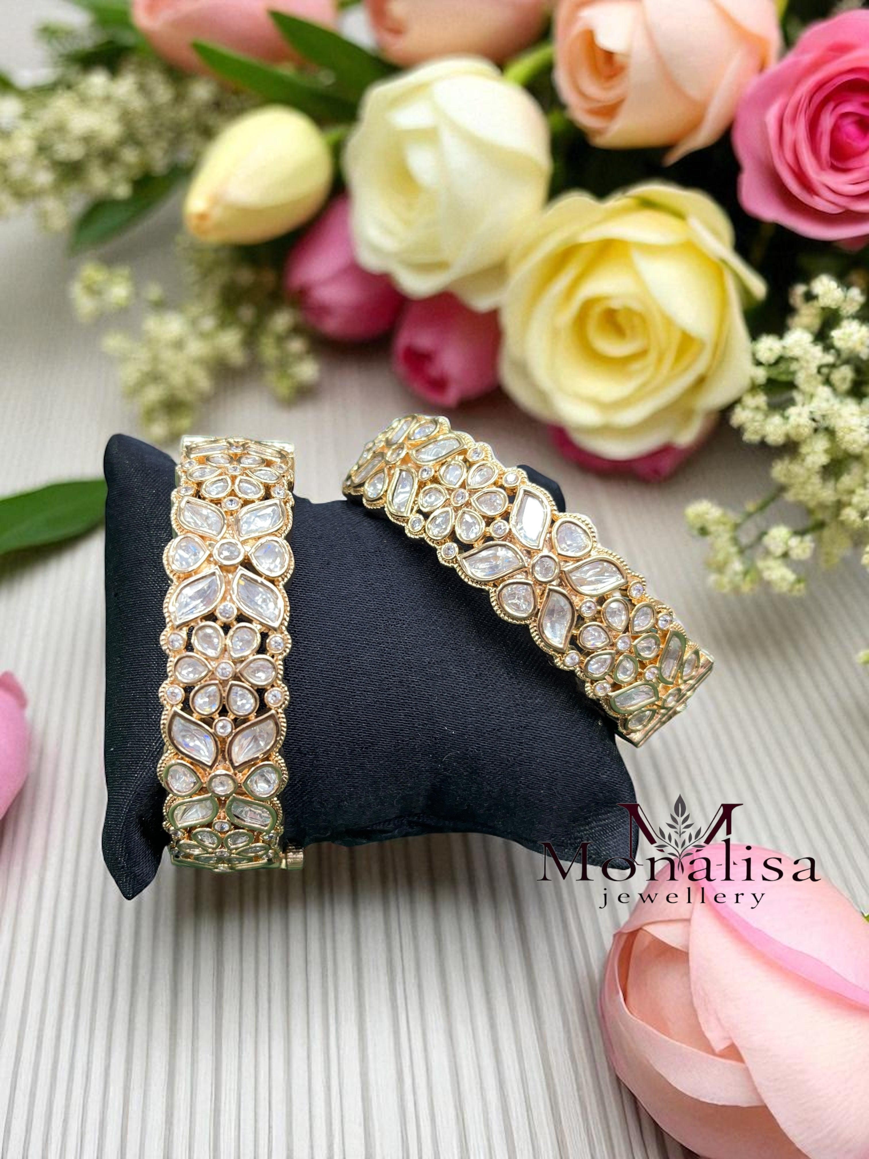 Chitralekha Polki Designer Bangles