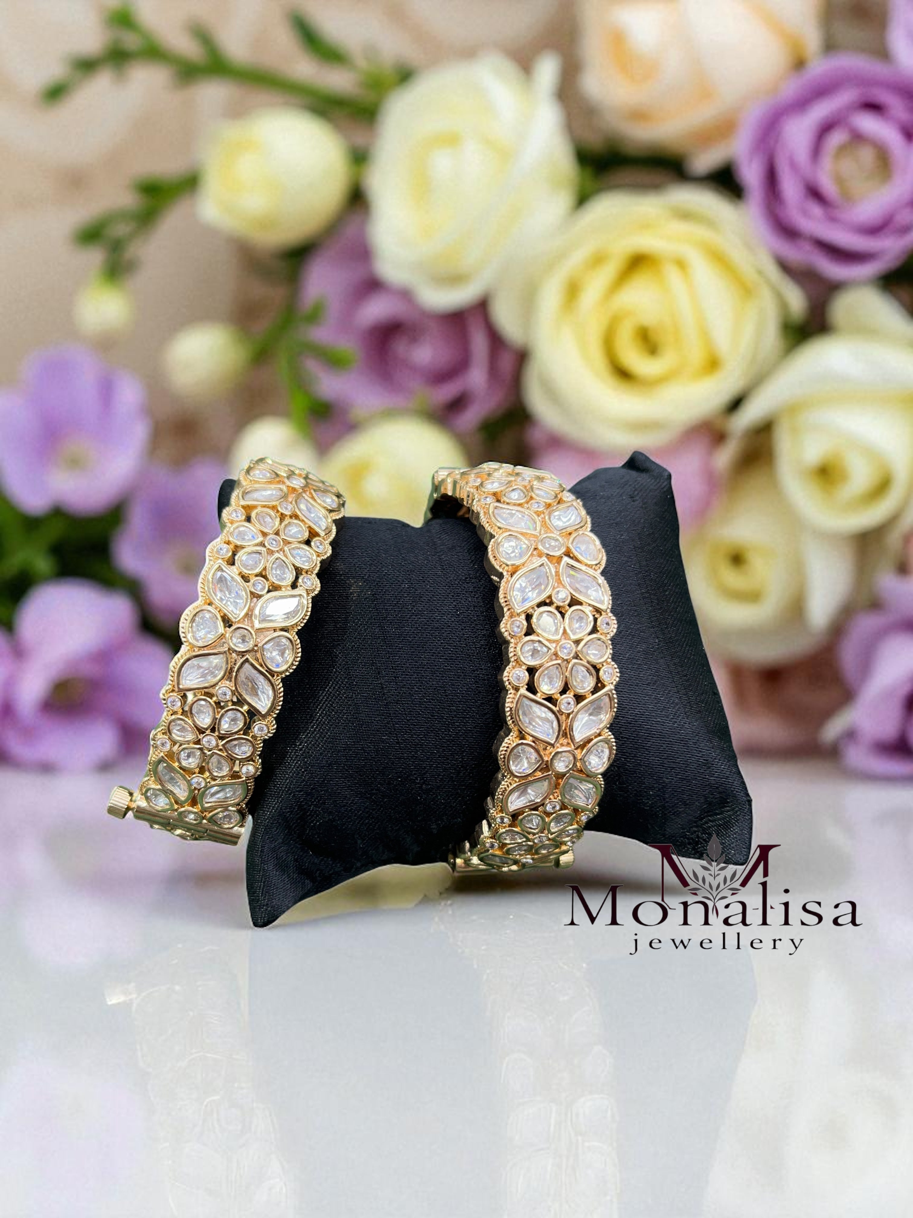 Chitralekha Polki Designer Bangles