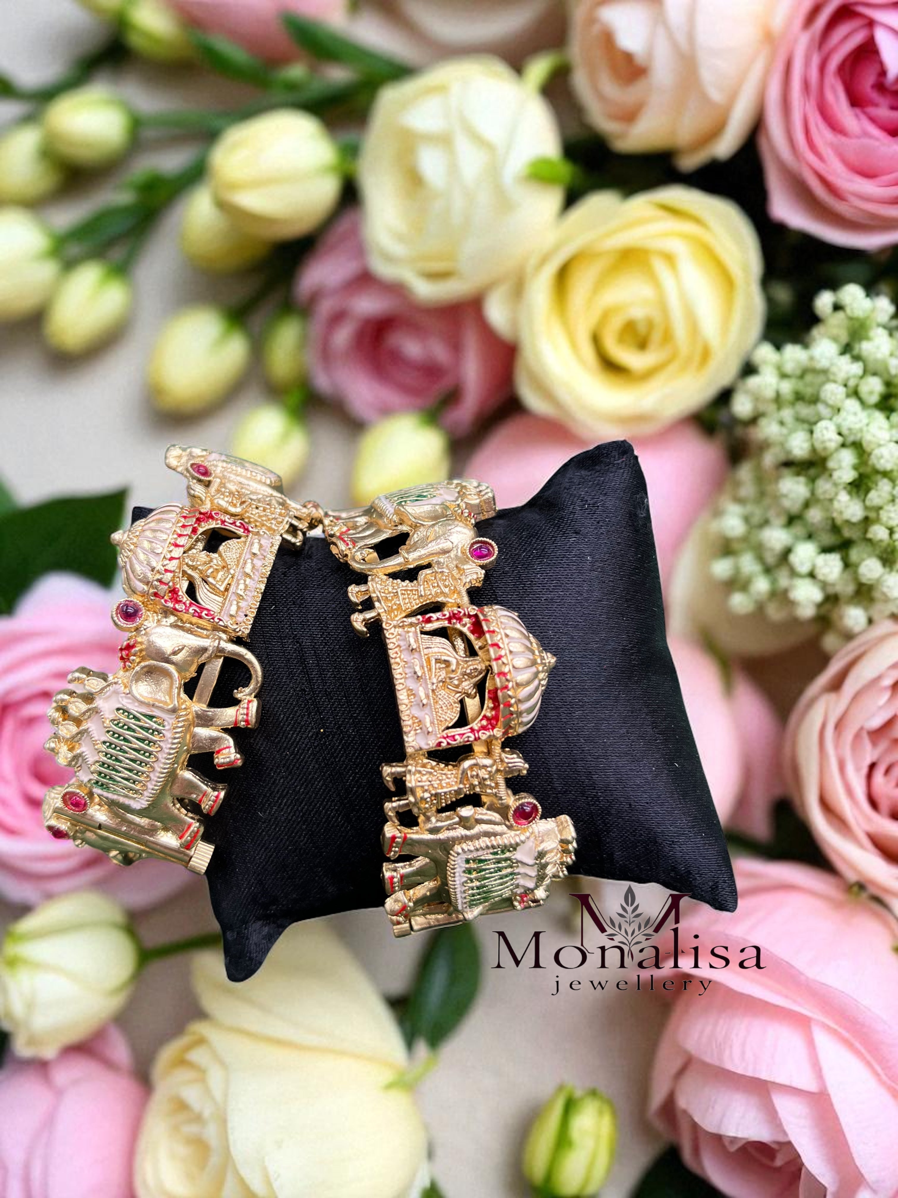 Elephant Palki Antique Designer Bangle
