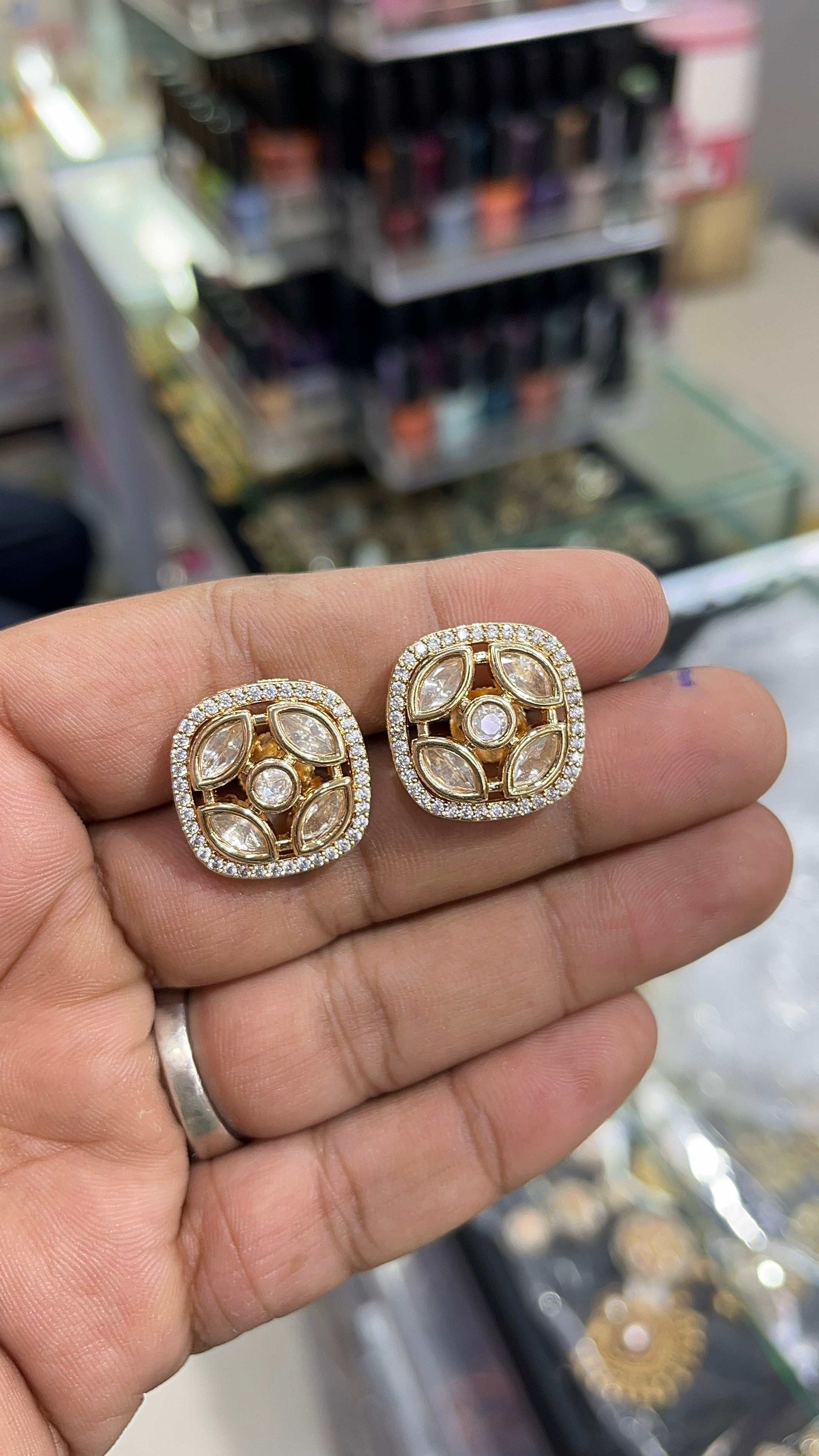 Jigisha Moissanite Designer studs