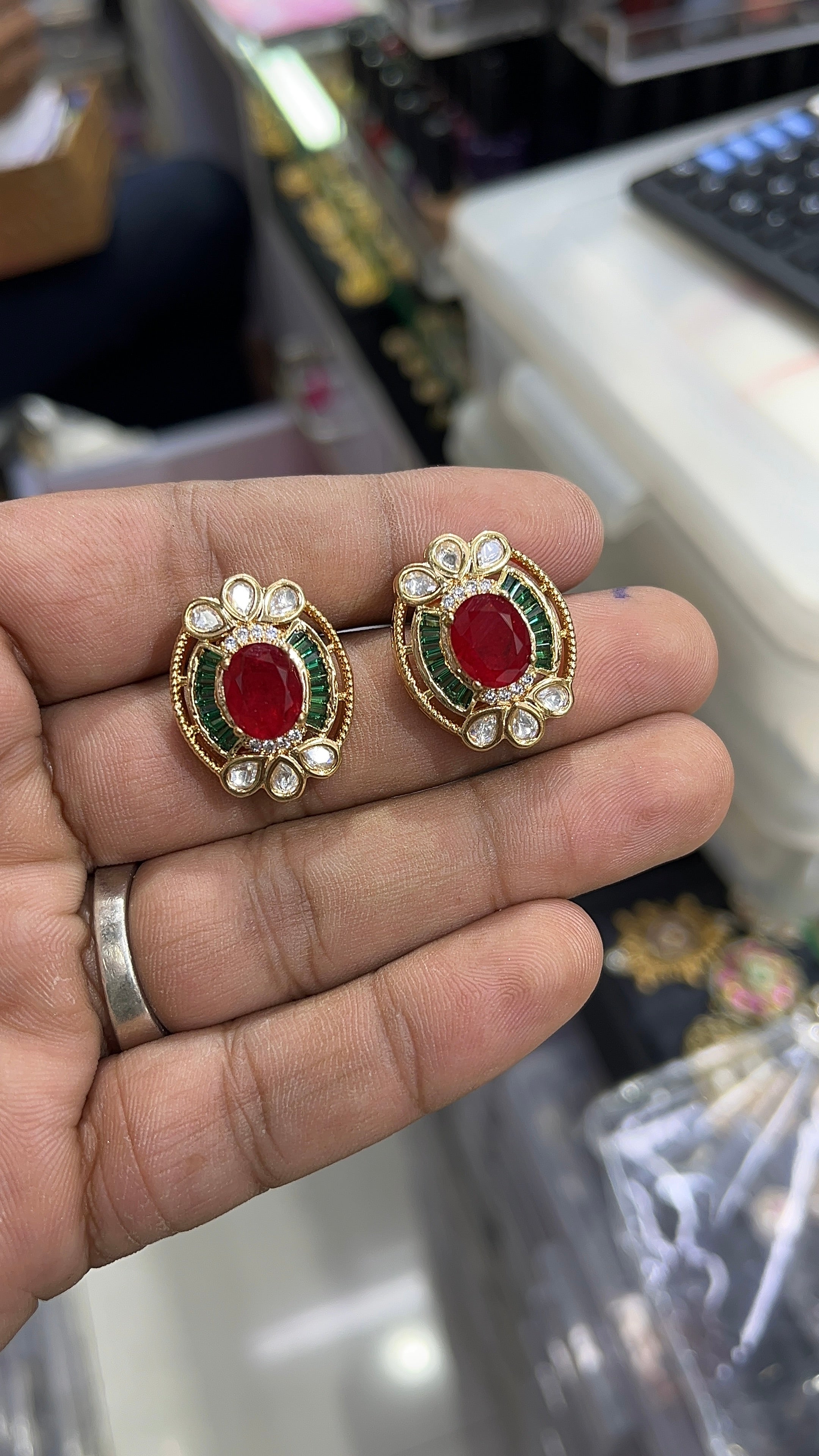 Ishika Moissanite Designer studs