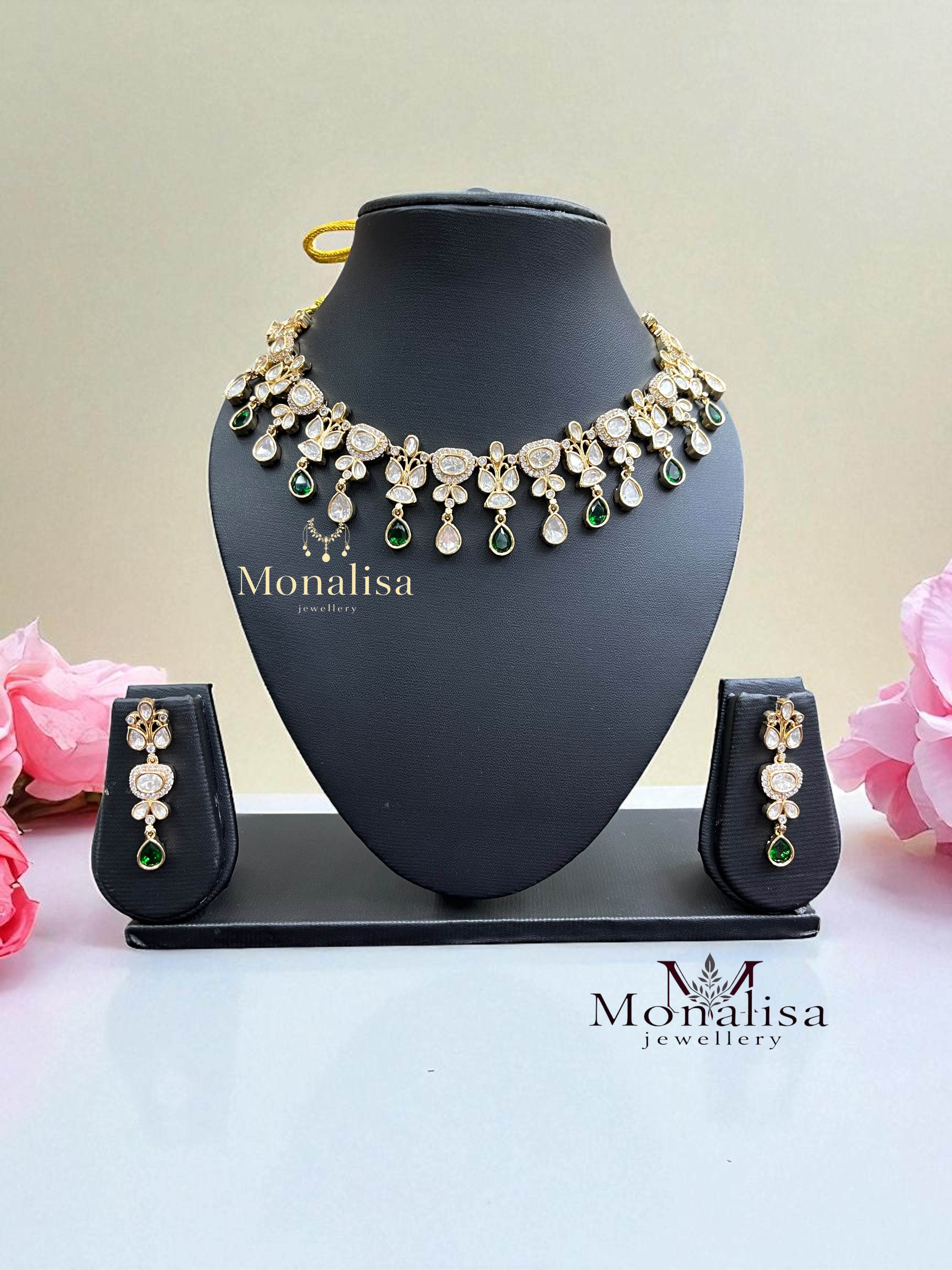 Mahek Polki Designer Necklace Set