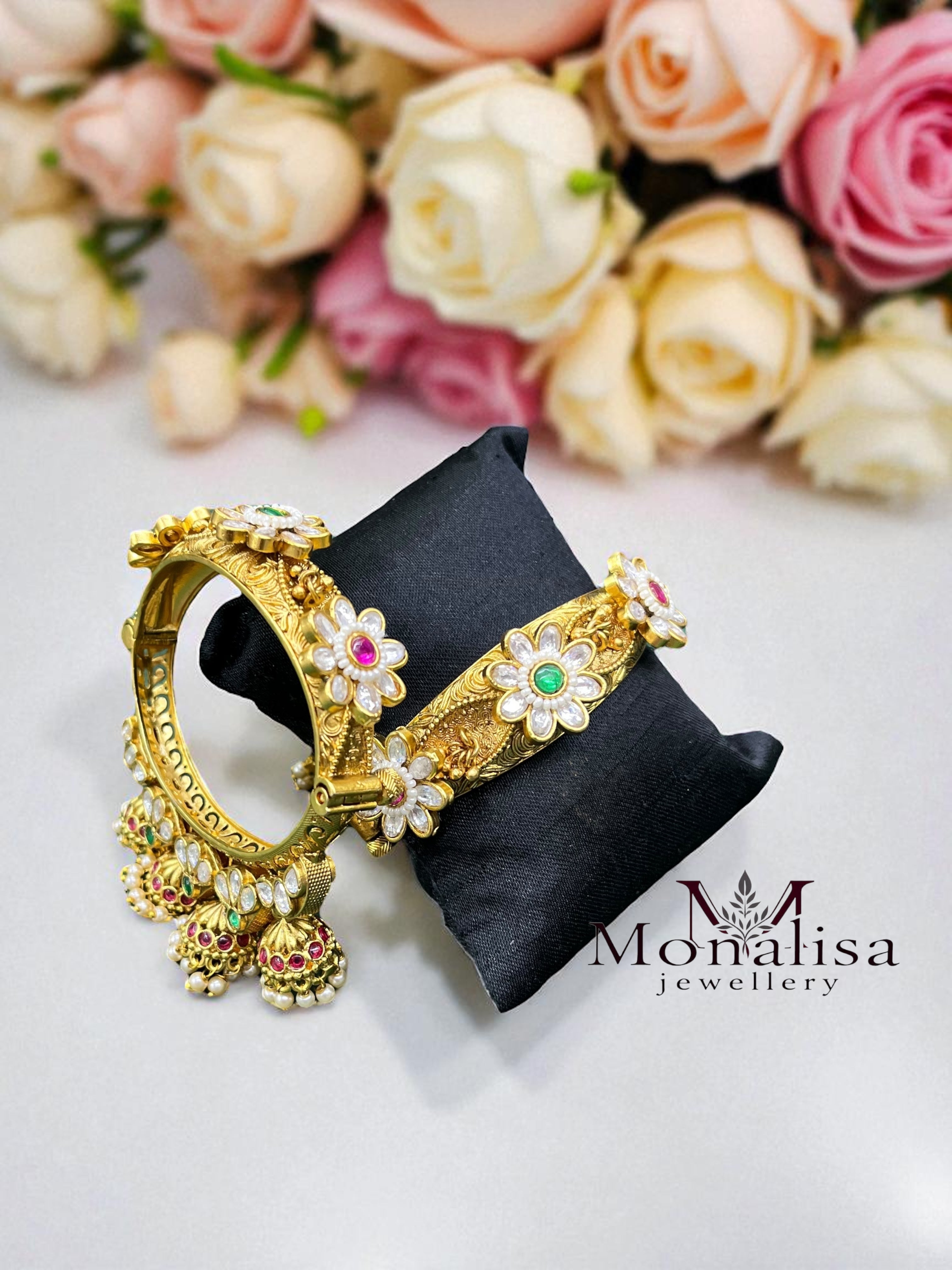Mahisha Jhumka Antique Designer Bangles
