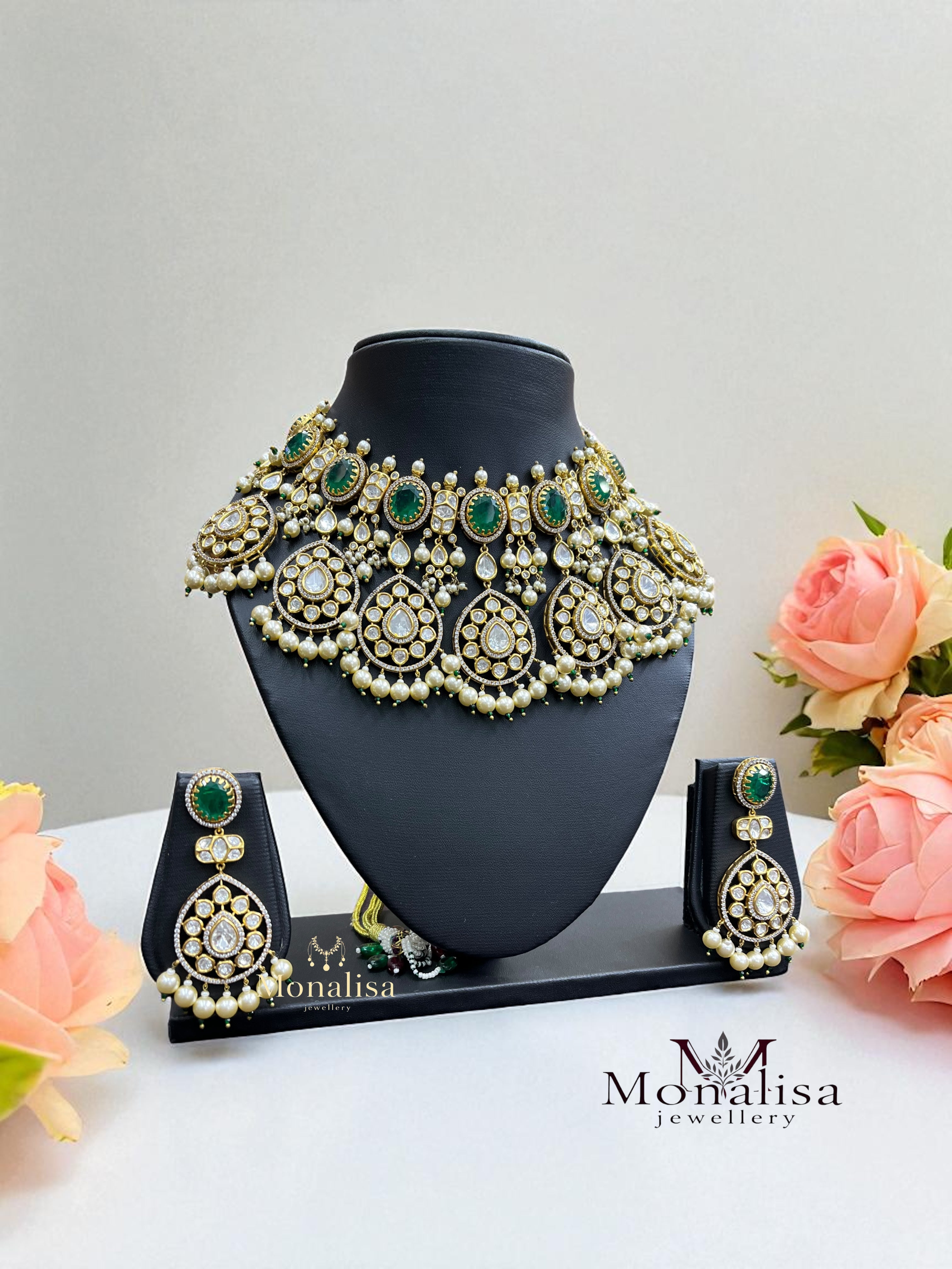 Nirjala Polki Designer Necklace Set