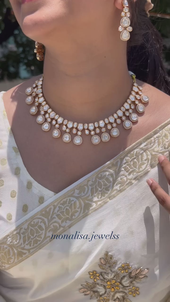 Divya Polki Designer Necklace Set