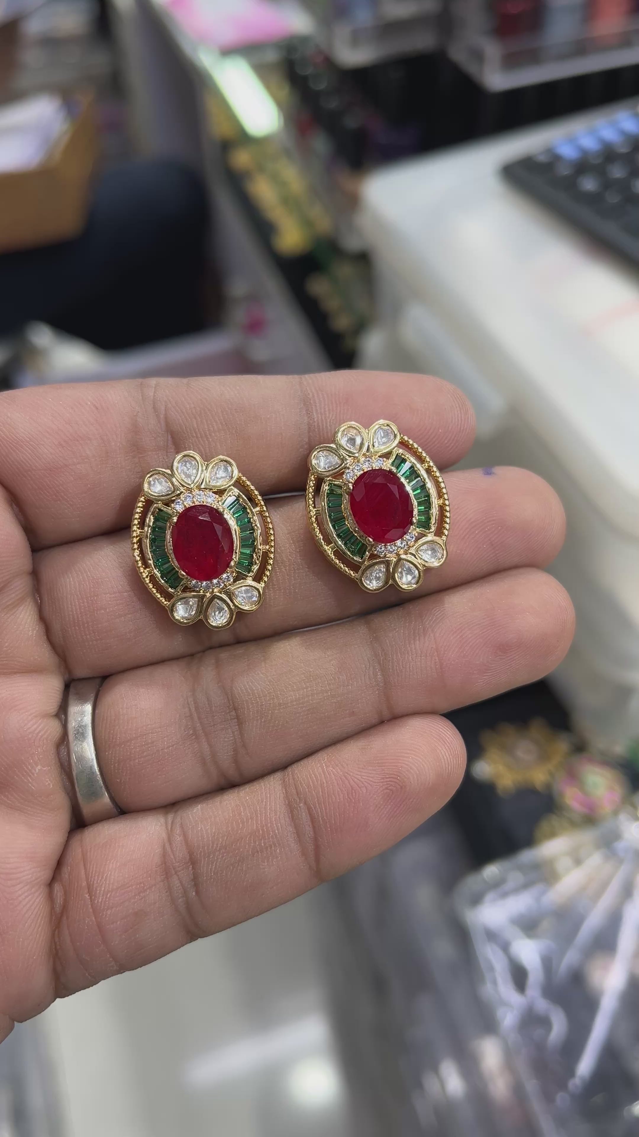 Ishika Moissanite Designer studs
