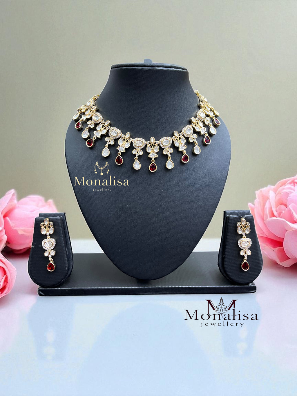 Mahek Polki Designer Necklace Set