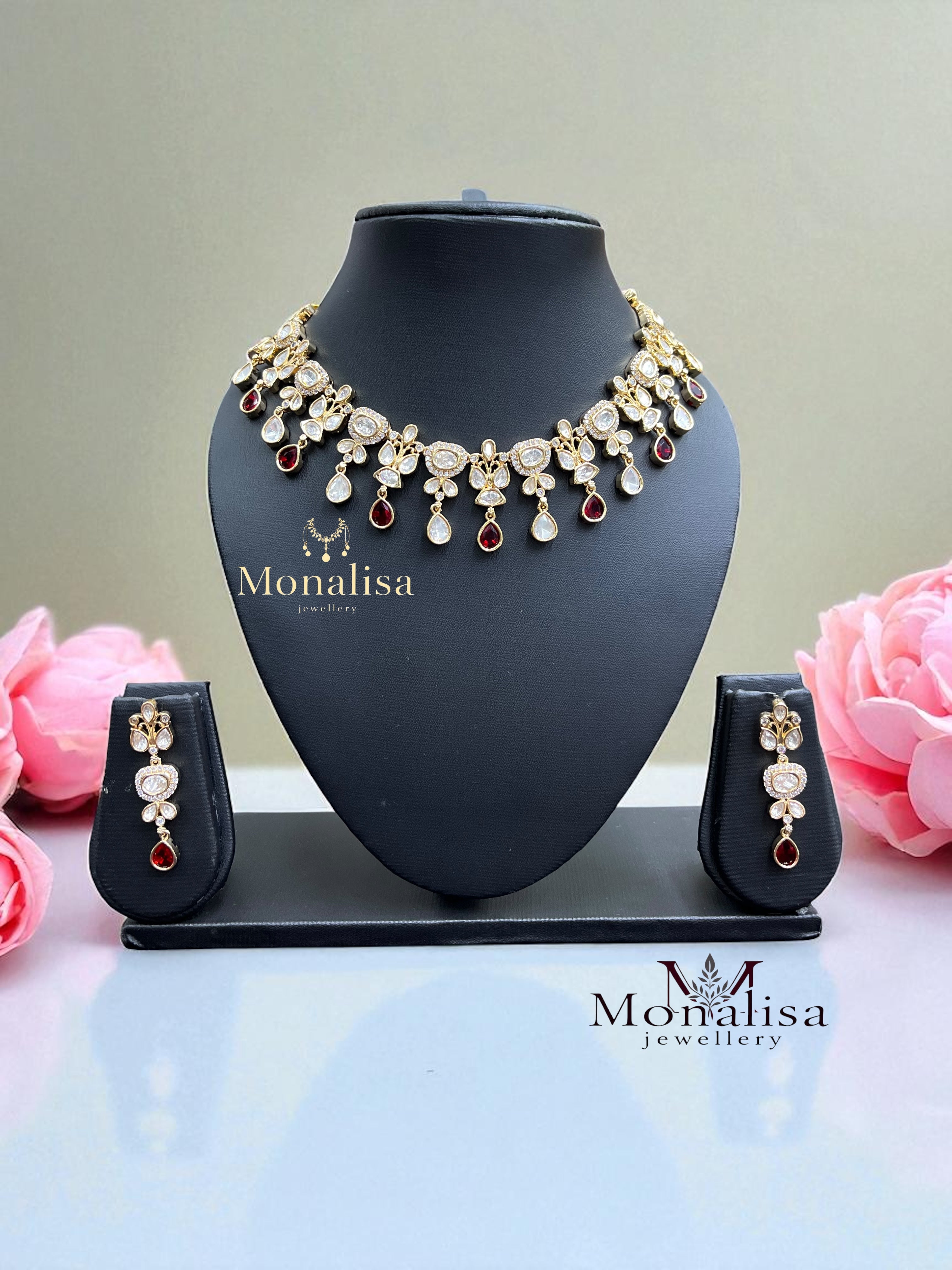 Mahek Polki Designer Necklace Set