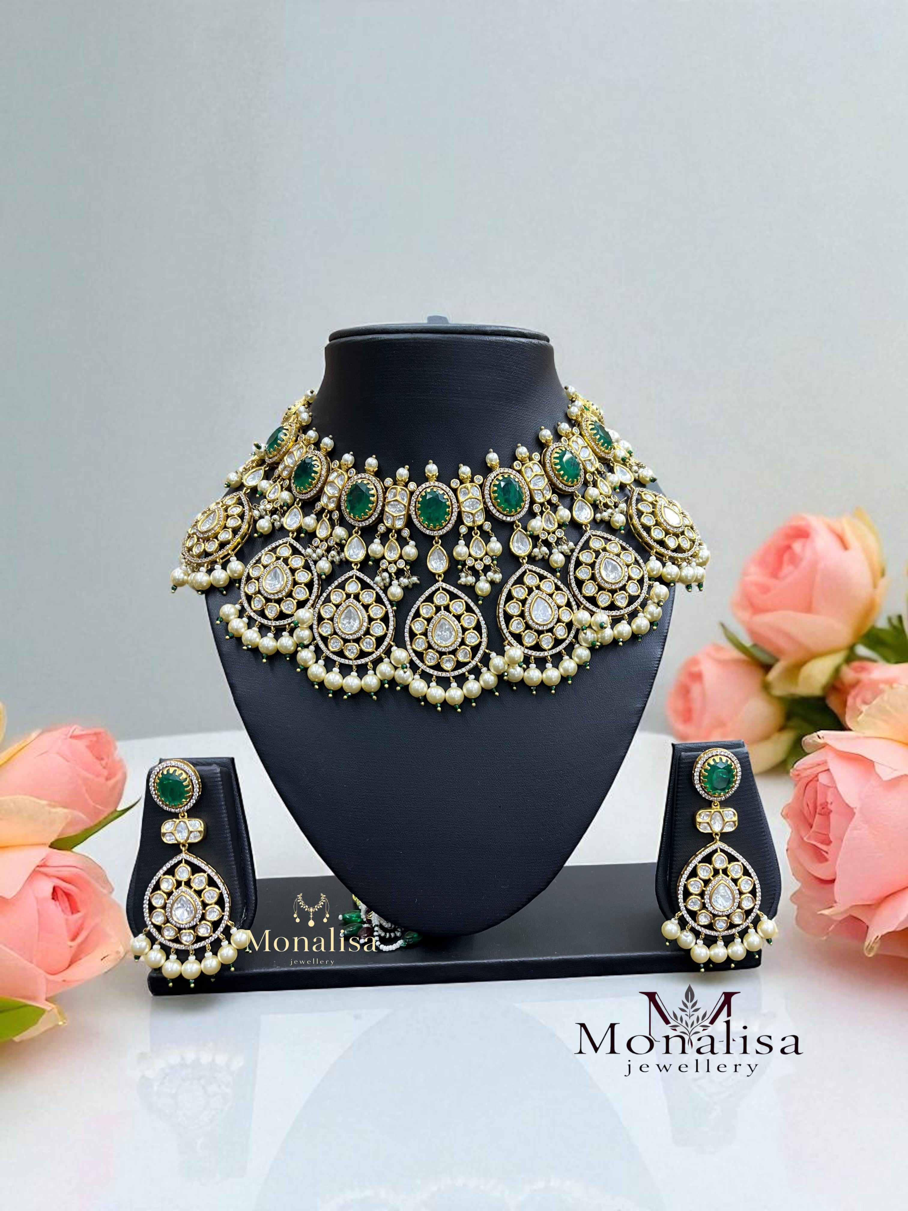 Nirjala Polki Designer Necklace Set