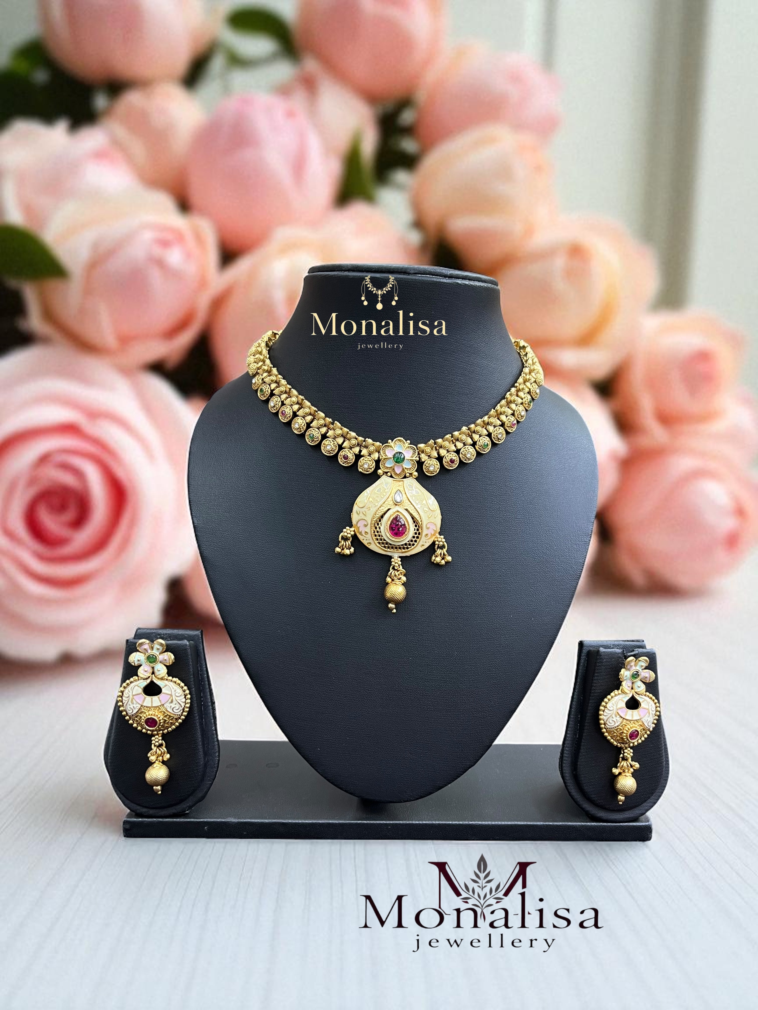 Bimba Antique Designer Necklace Set