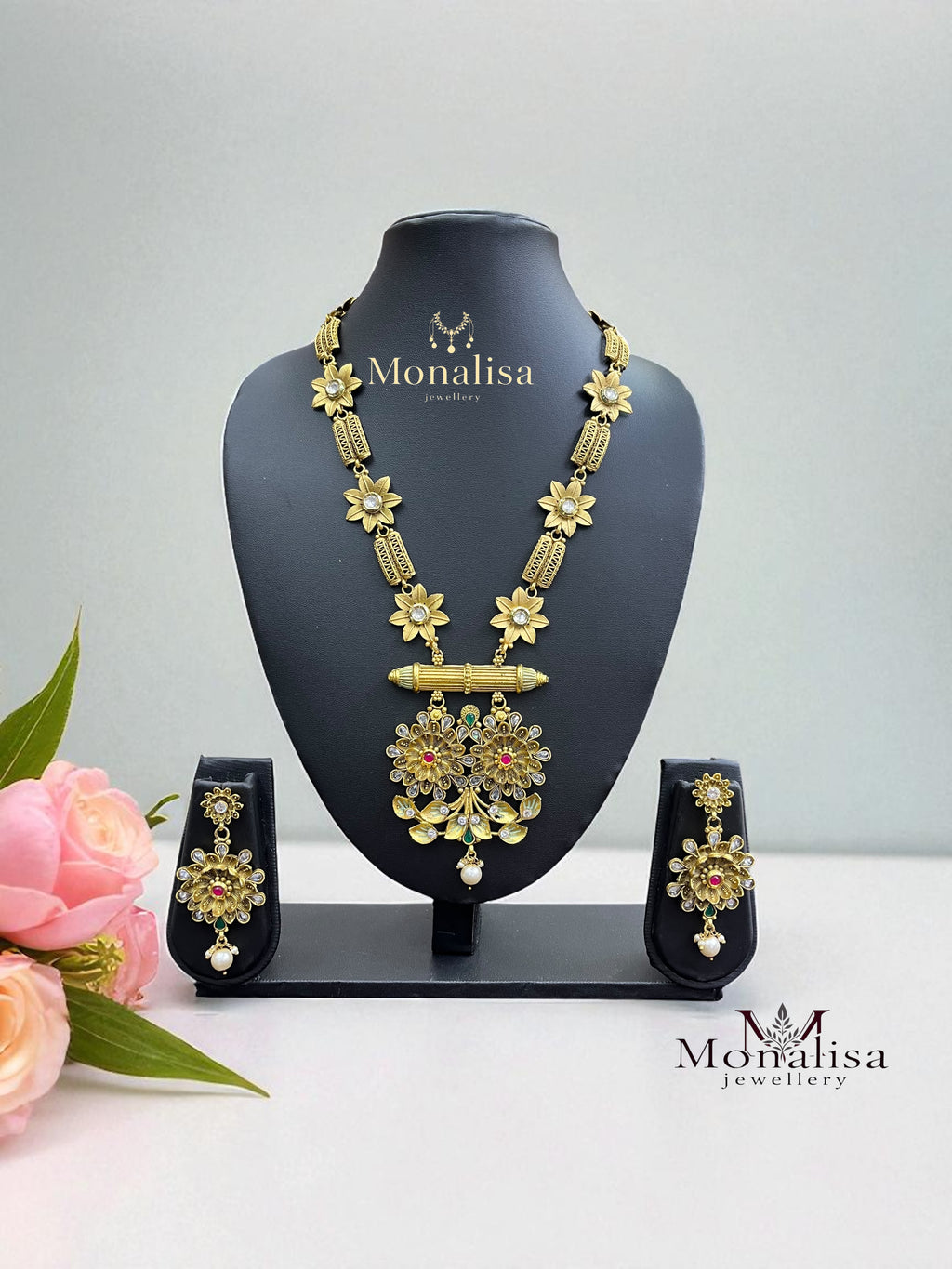 Radhiyaa Antique Designer Long Necklace