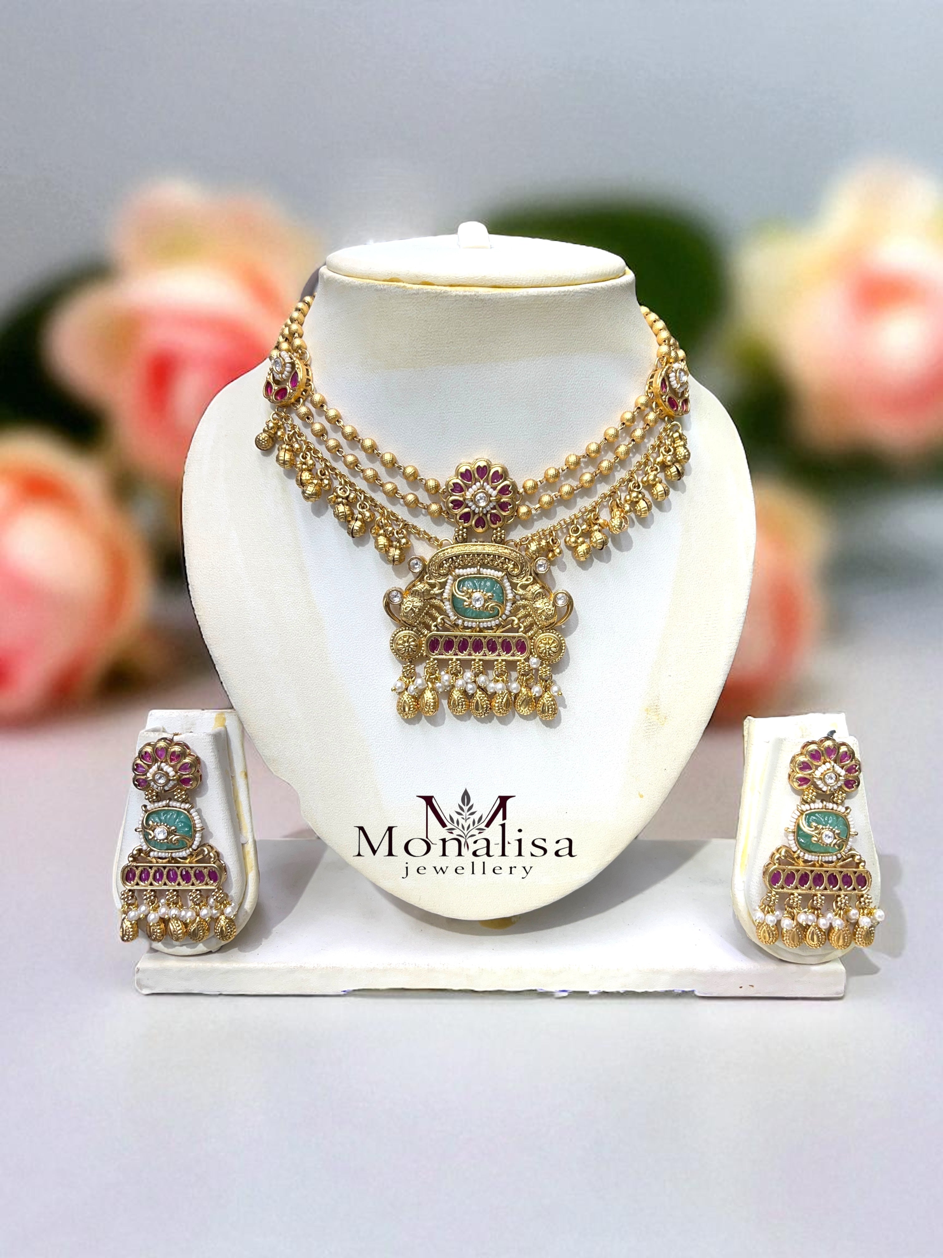 Kavya Antique Designer Necklace Set