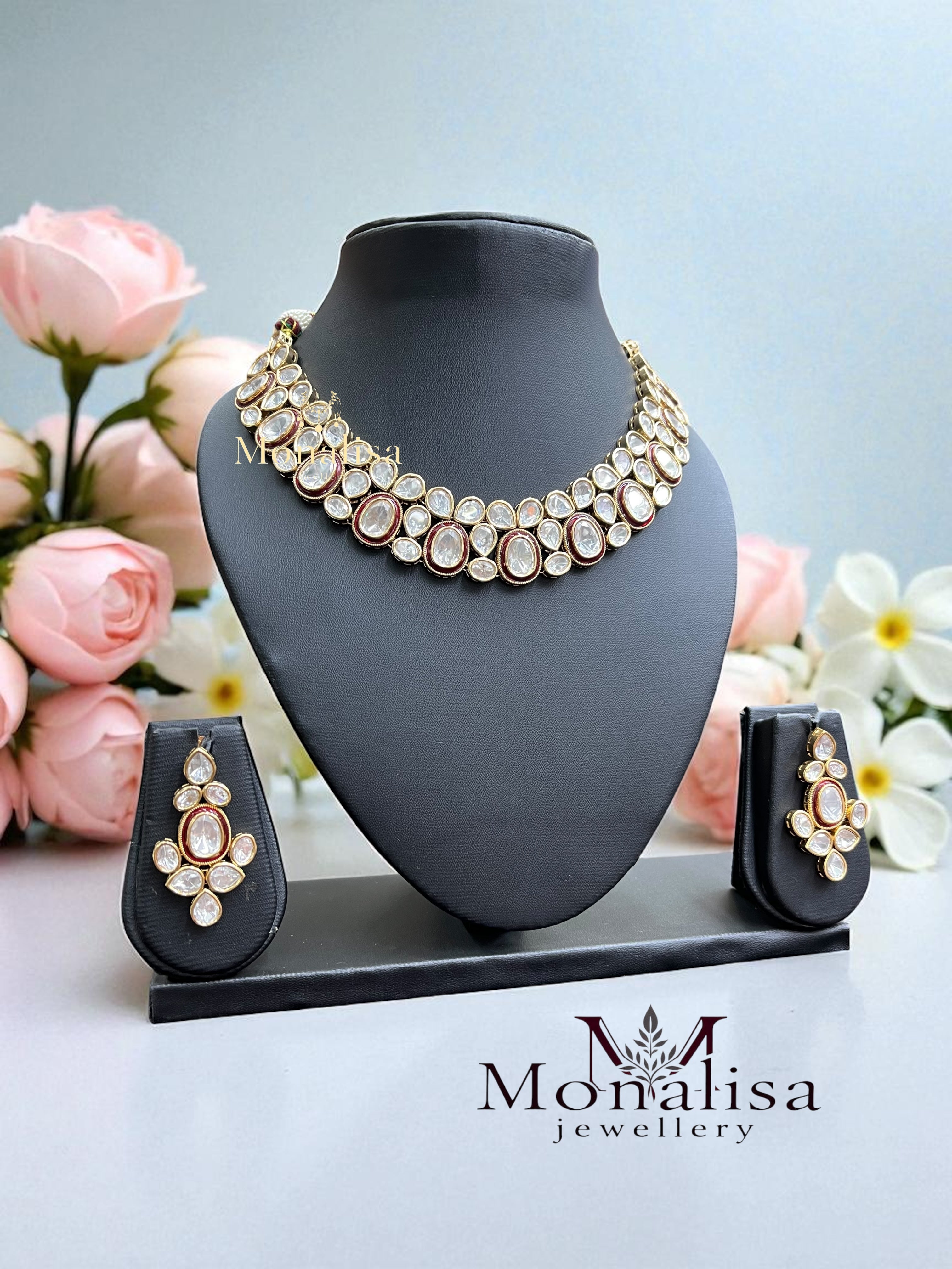 Siya Polki Designer Necklace Set
