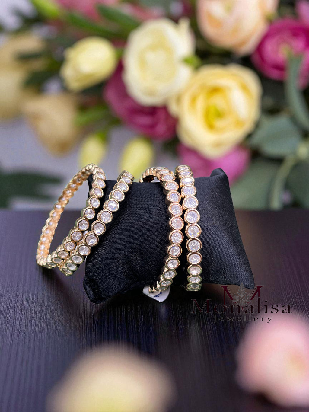 Bhumi Round Polki Designer Bangles