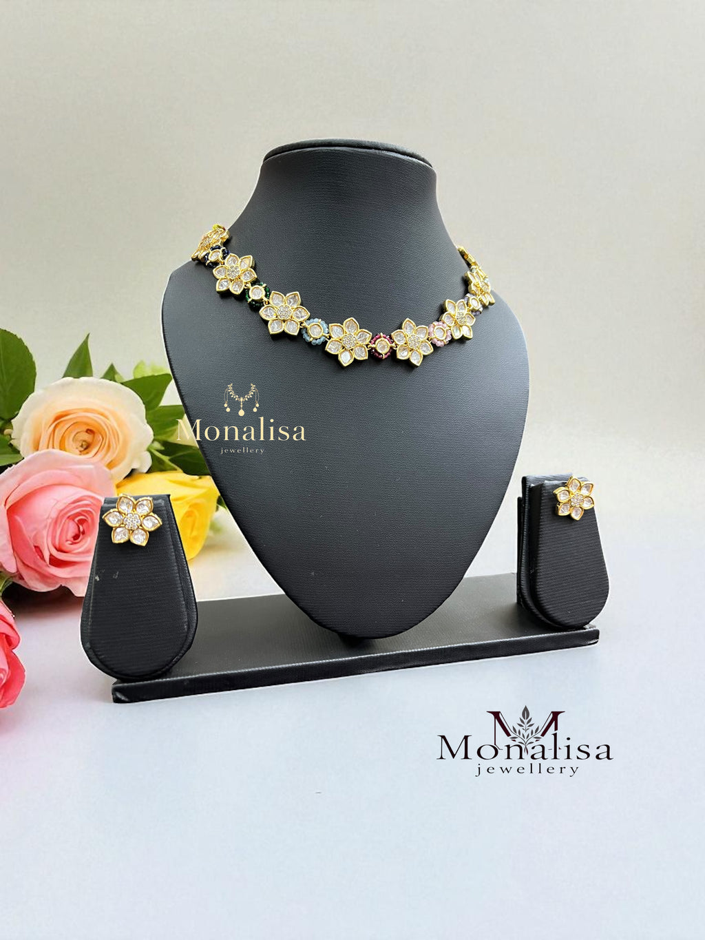 Chelesa Polki Designer Necklace Set