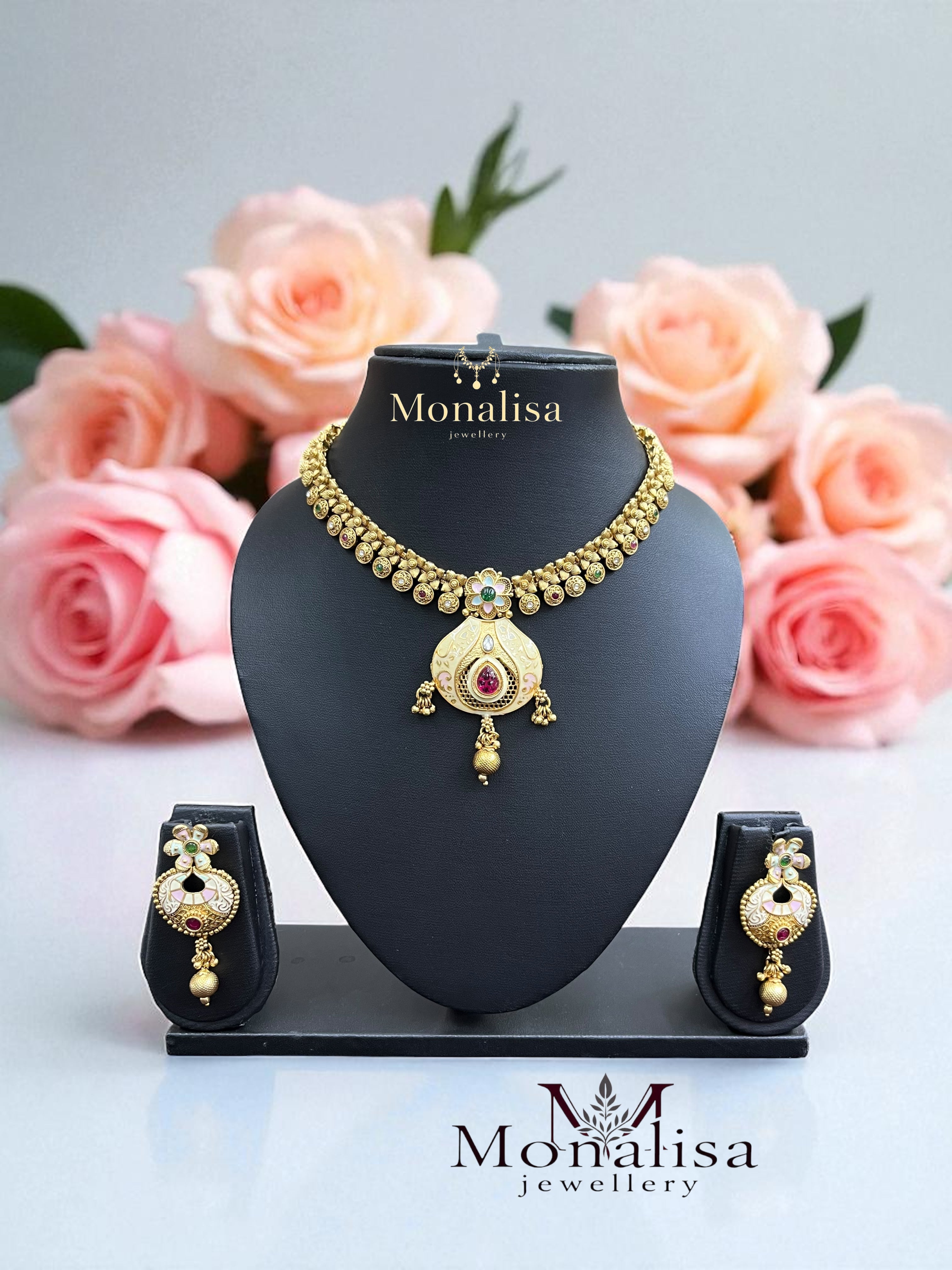Bimba Antique Designer Necklace Set