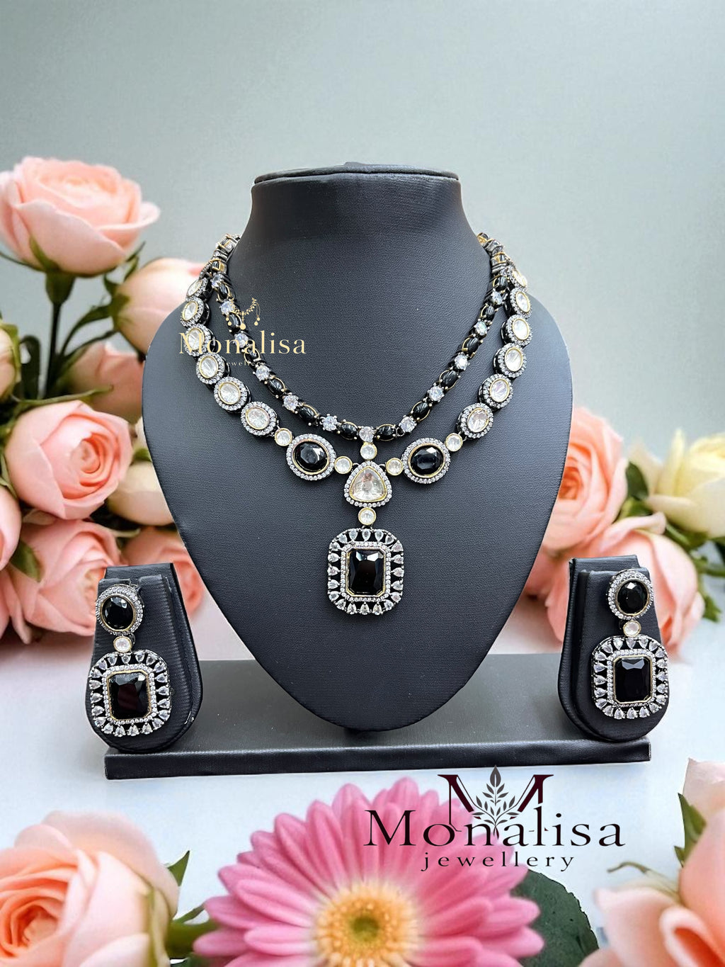 Charini Polki Designer Necklace Set