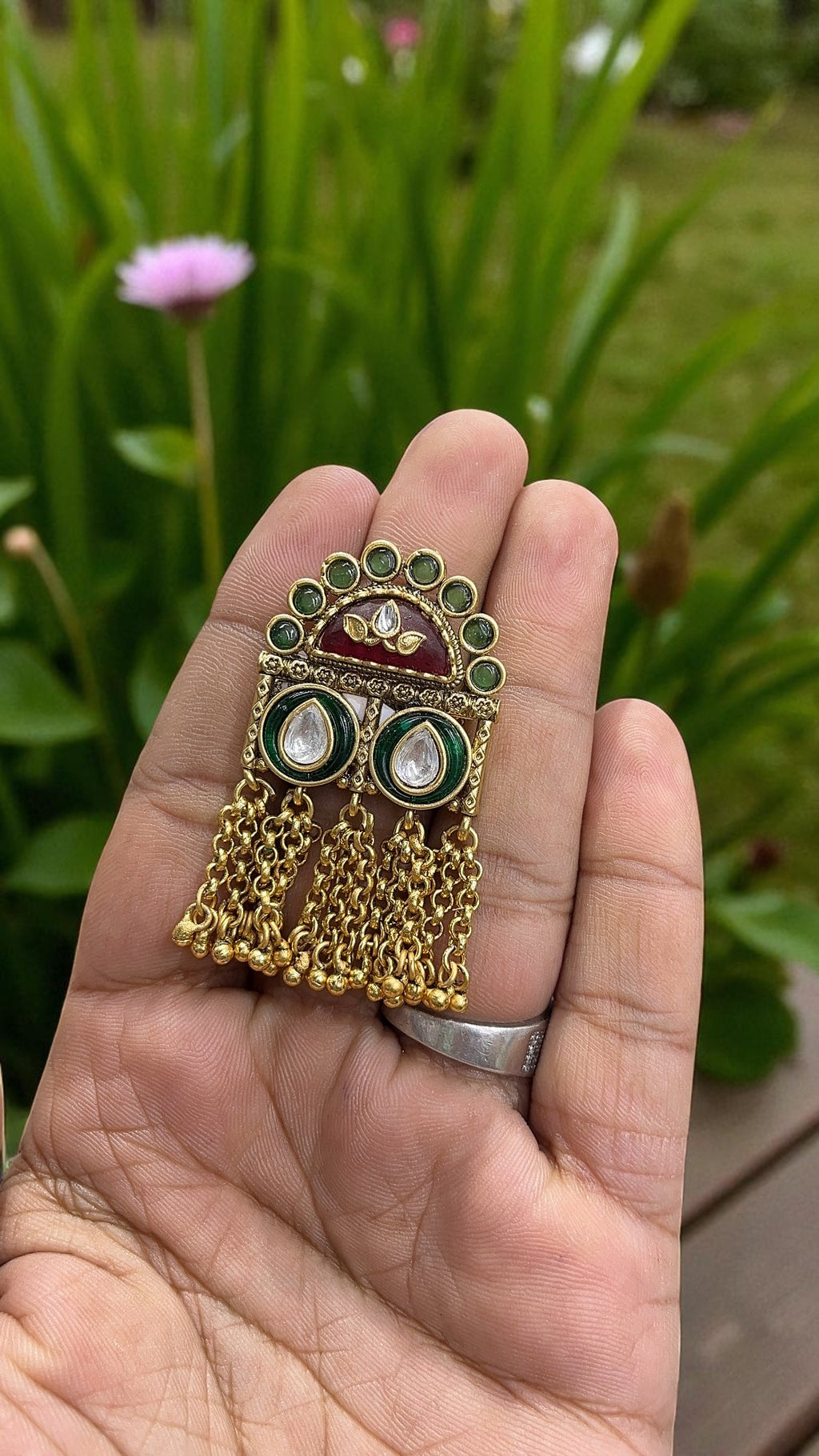 Shruti Antique Designer Lariat Ring