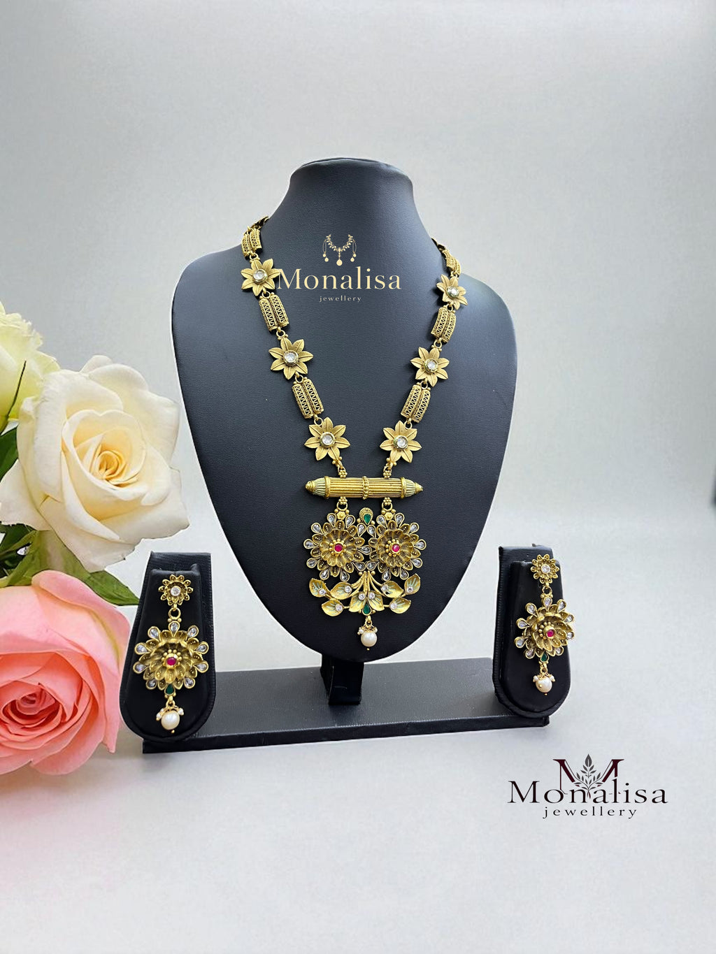 Radhiyaa Antique Designer Long Necklace