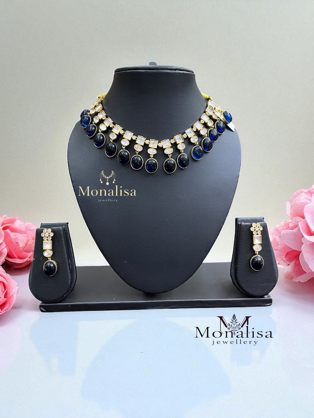 Rutva Polki Designer Necklace Set