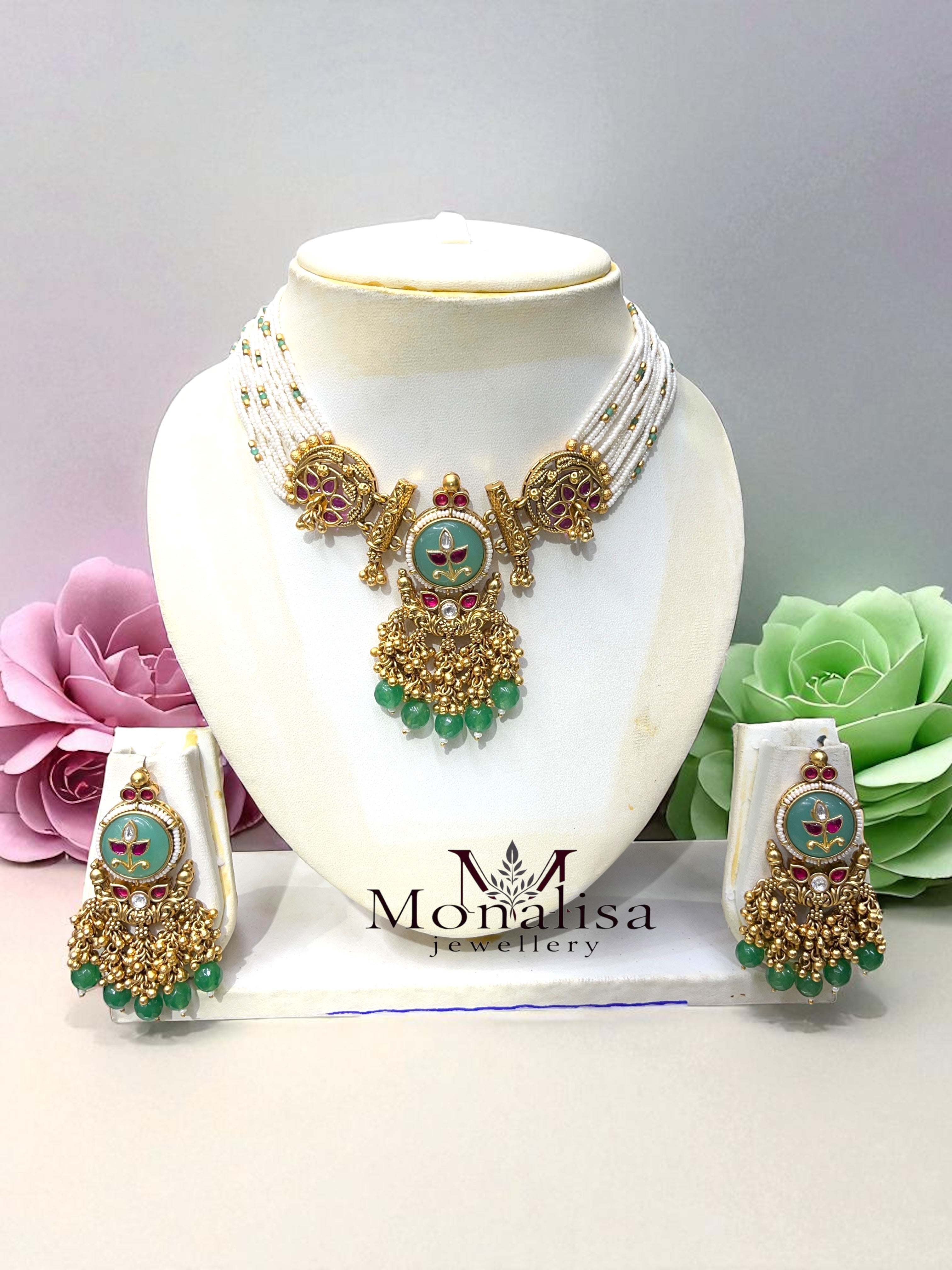 Falak Antique Designer Necklace Set