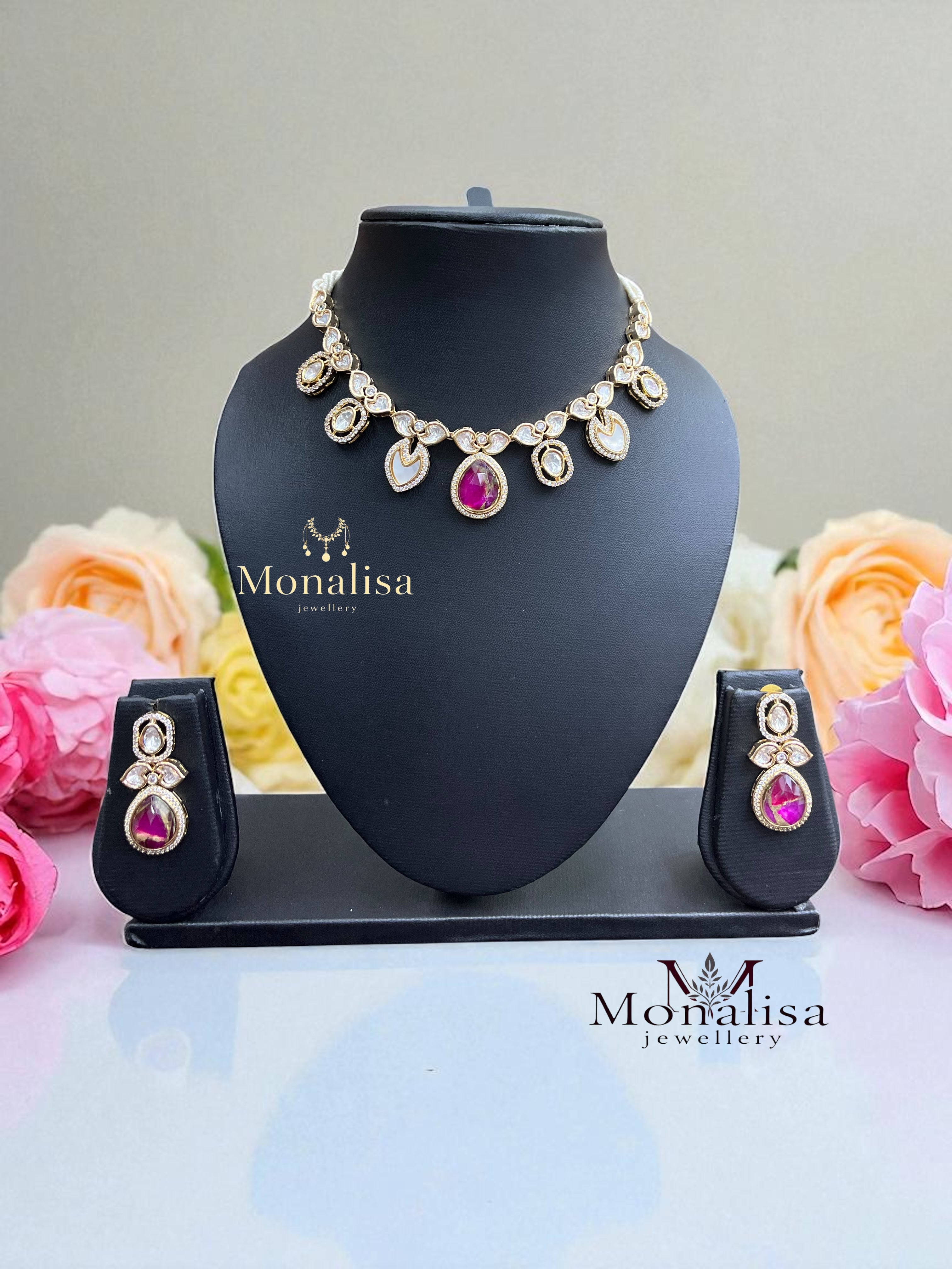 Bindhya Polki Designer Necklace Set