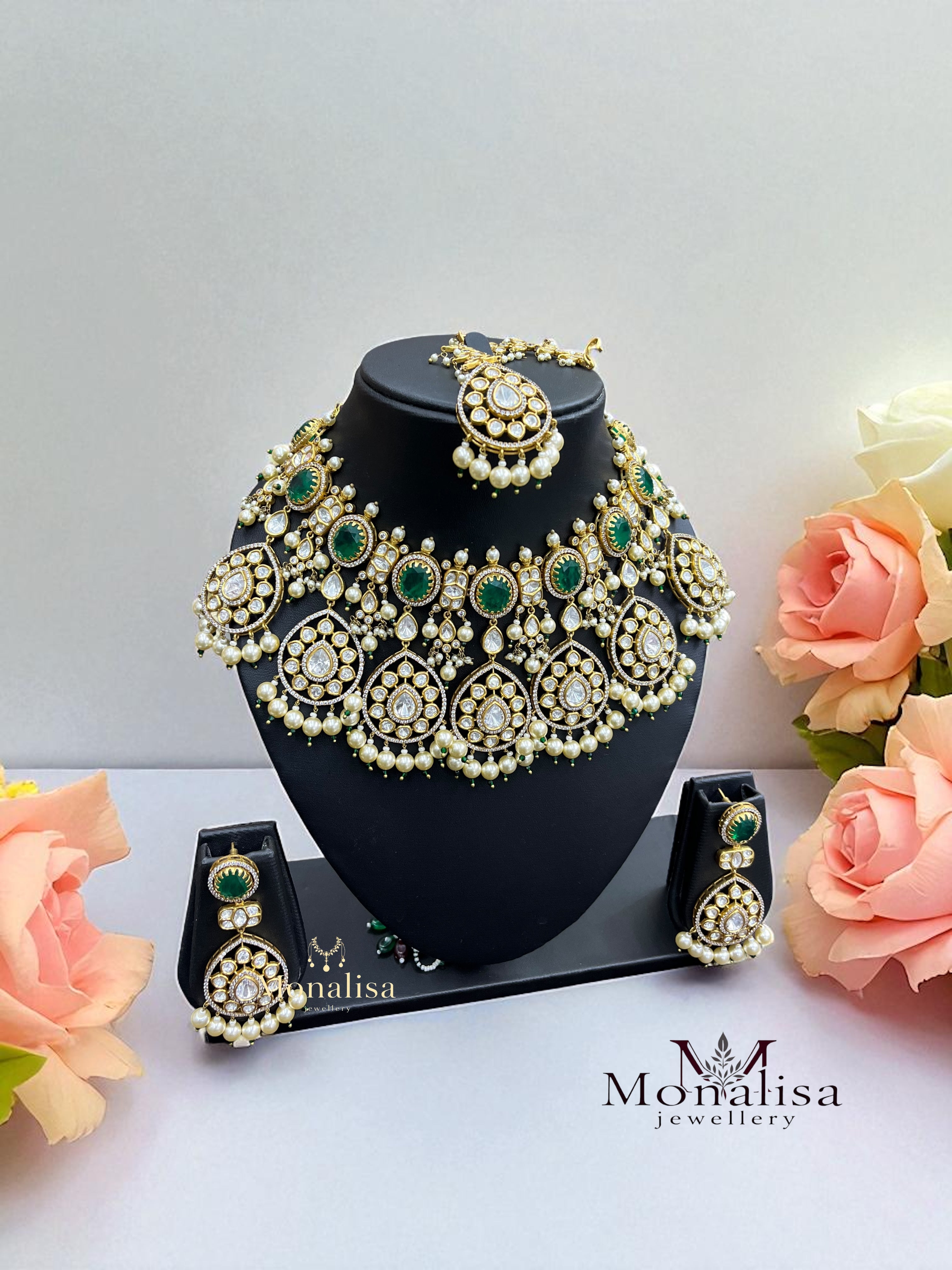Nirjala Polki Designer Necklace Set