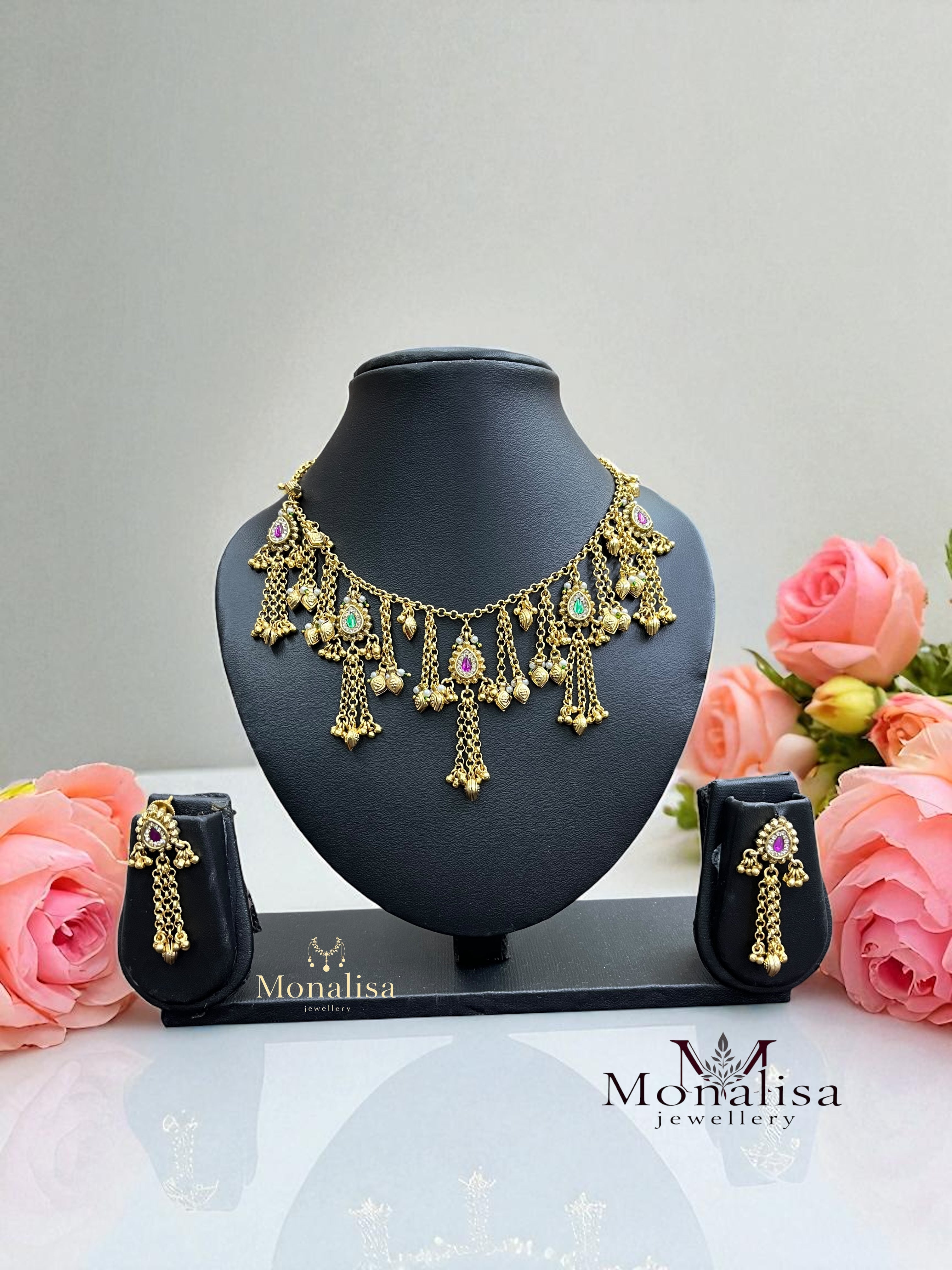 Payoda Antique Designer Necklace Set