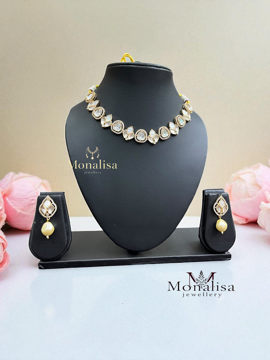 Bela Polki Designer Necklace Set