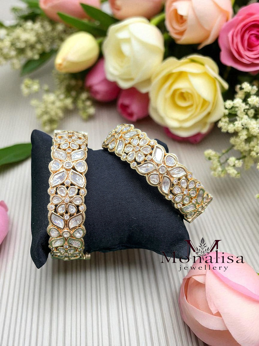 Chitralekha Polki Designer Bangles