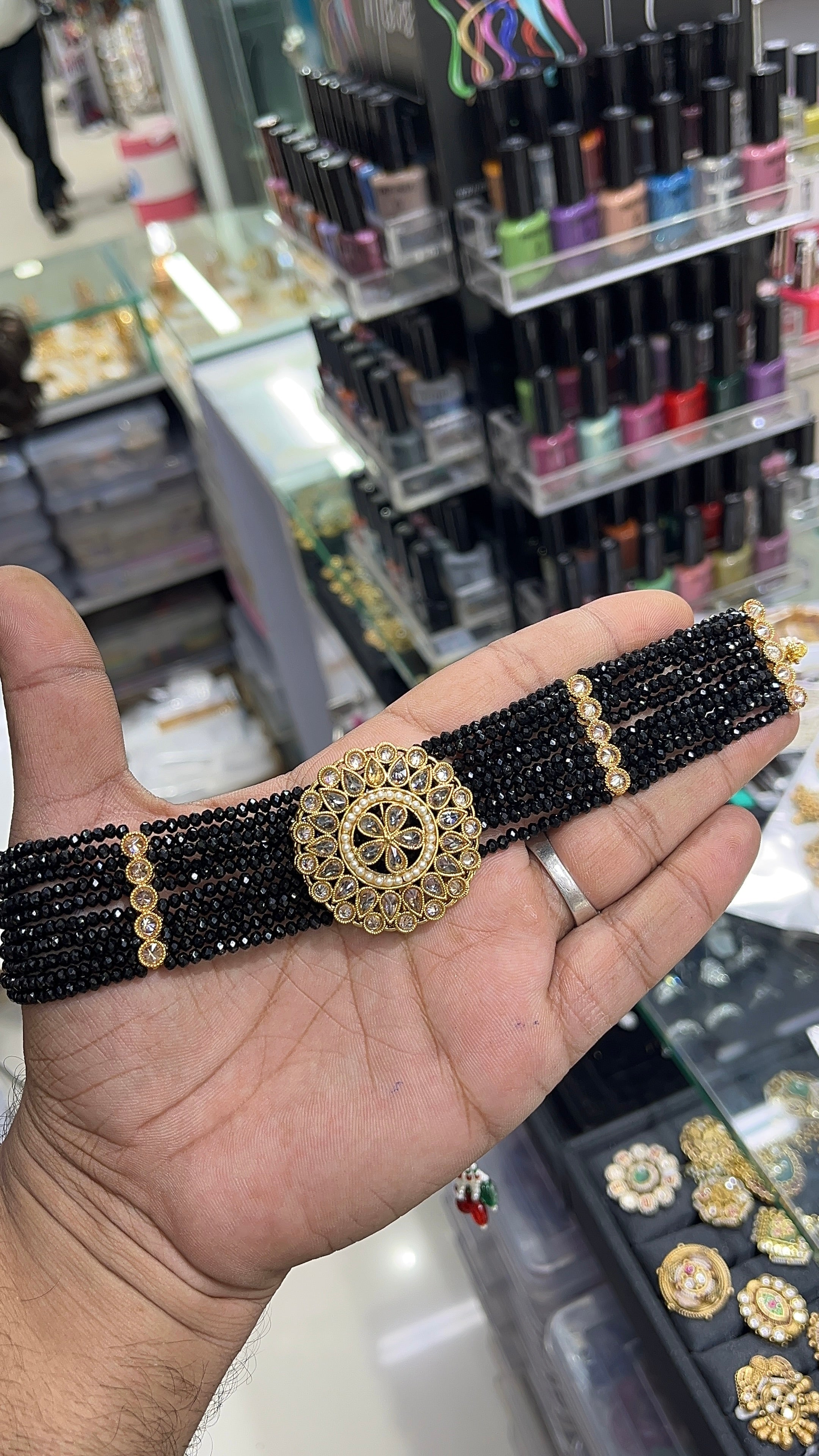 Pravya Black Antique Designer choker Set