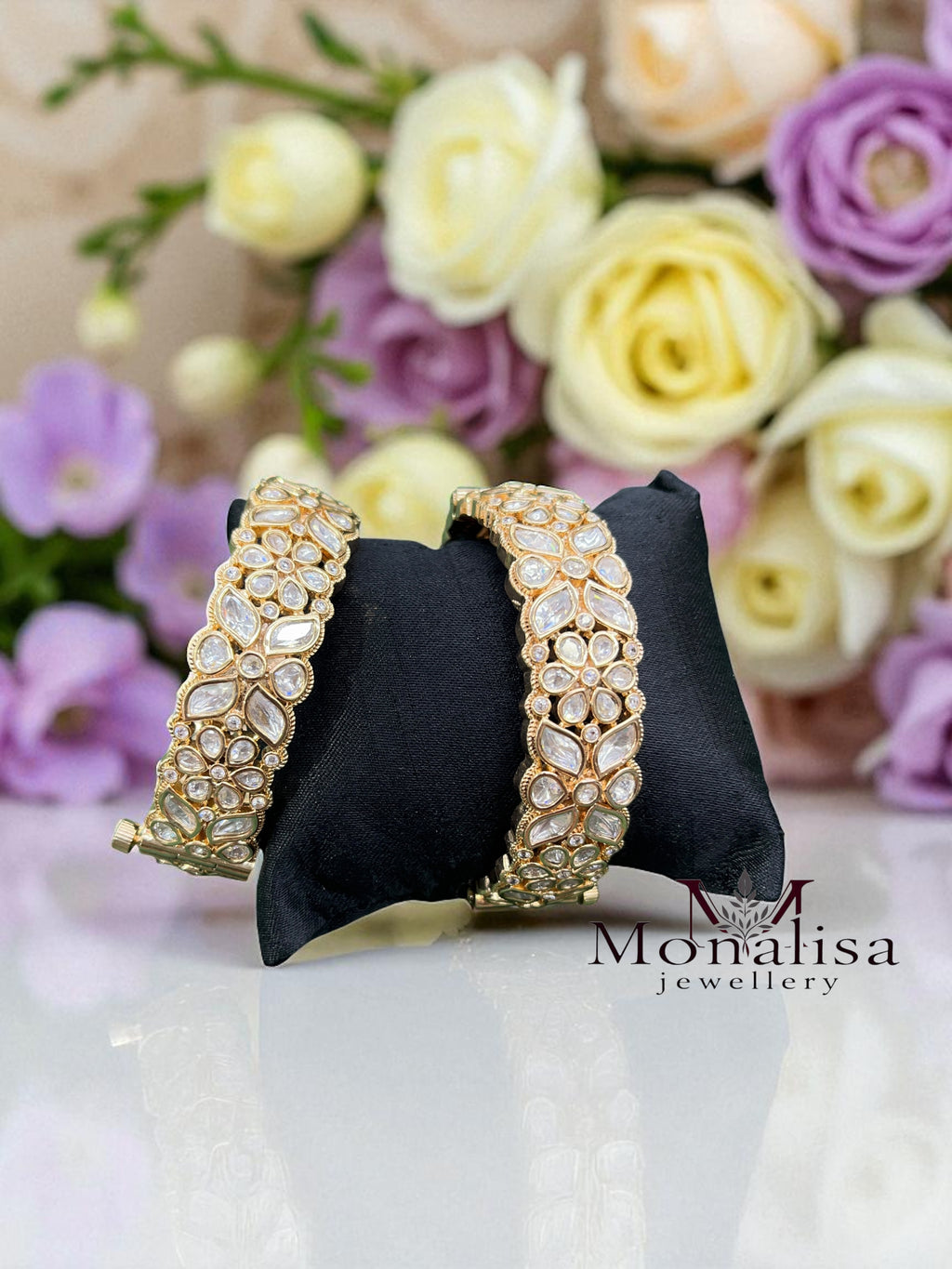 Chitralekha Polki Designer Bangles