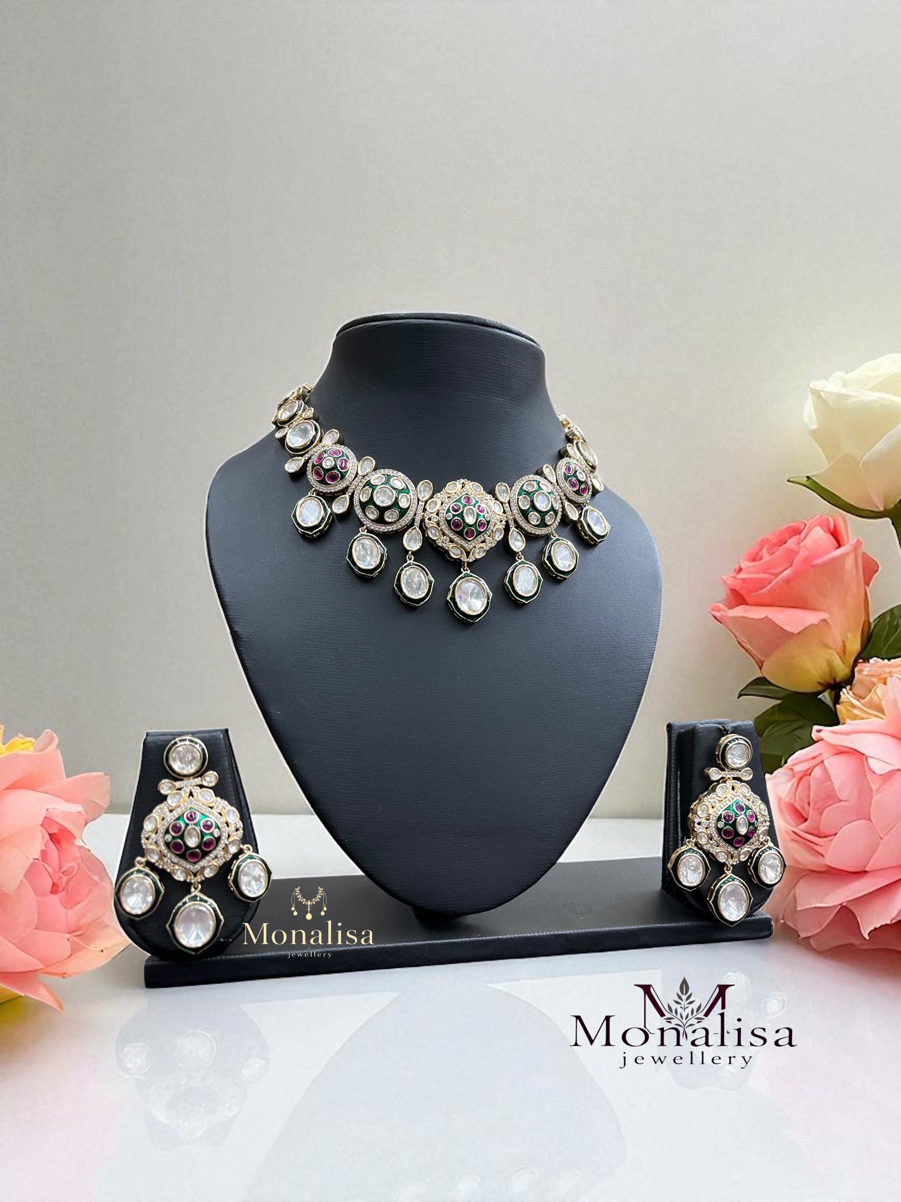 Srija Polki Designer Necklace Set