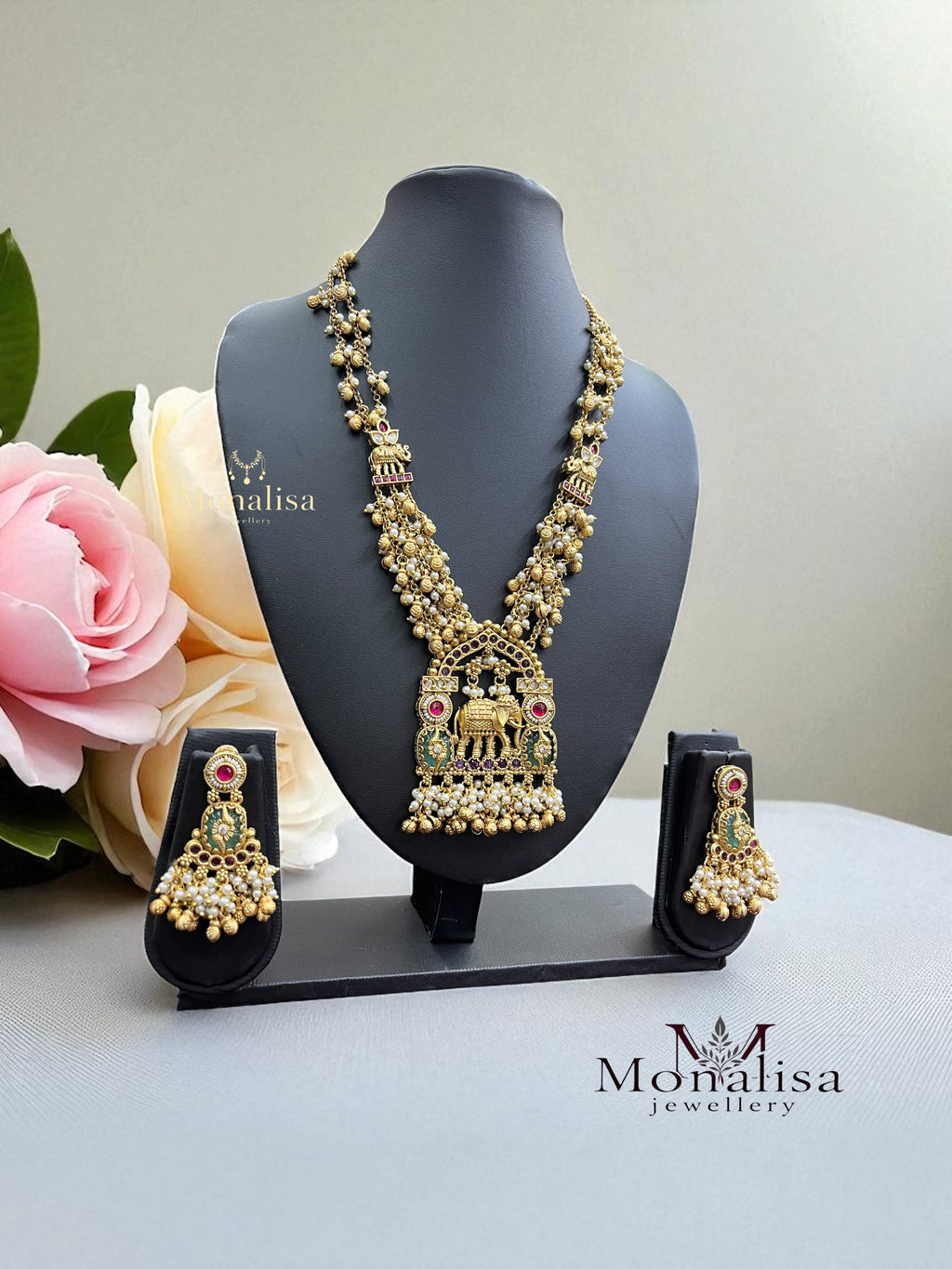 Khushika Antique Designer Necklace Set