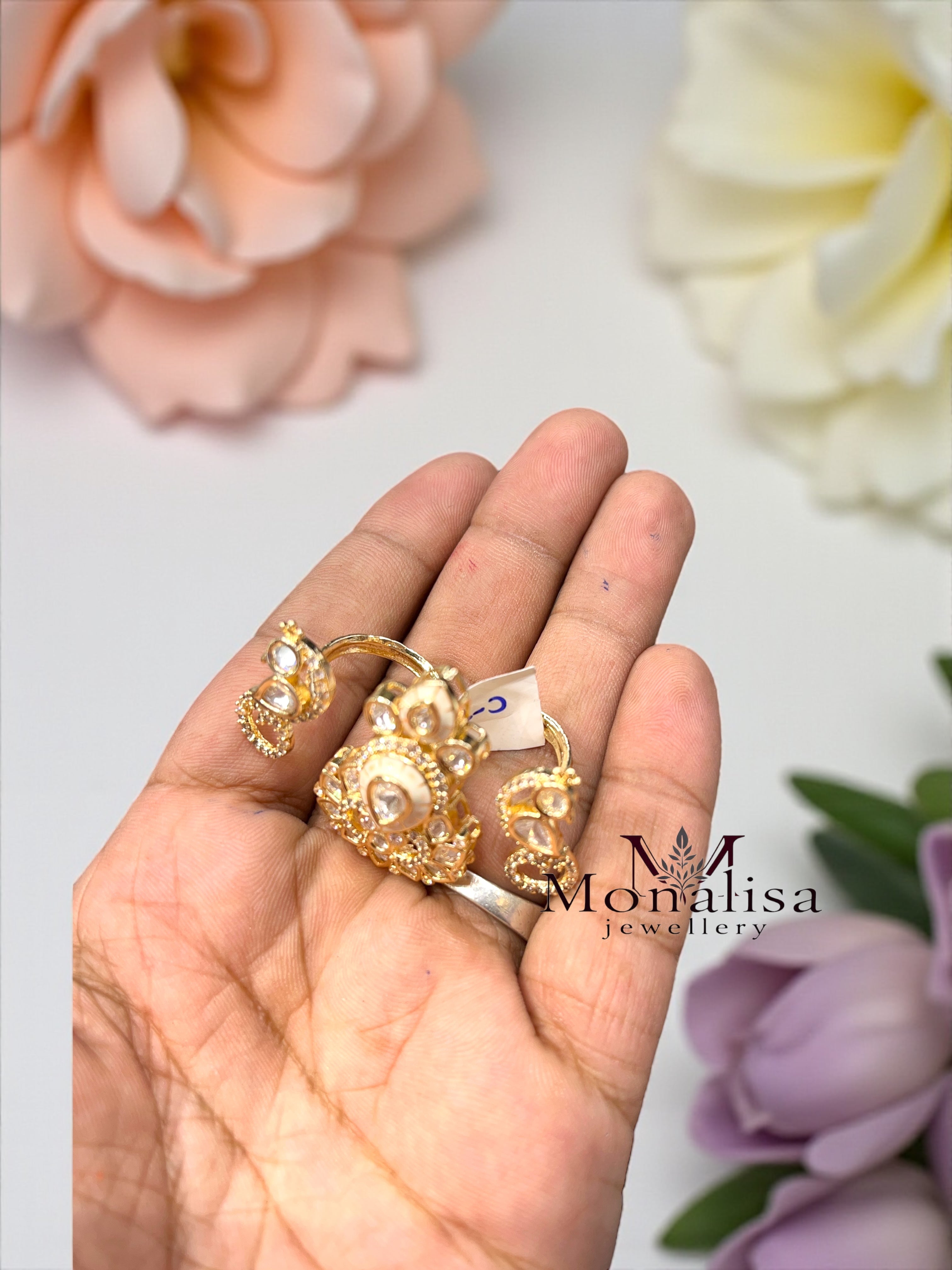 Morya Two Finger Designer Ring
