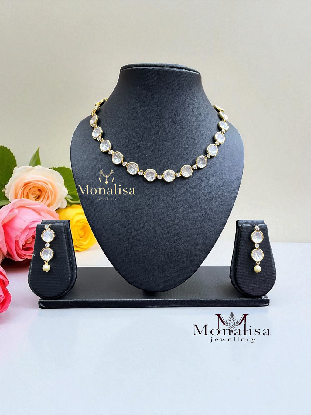 Menaja Polki Designer Necklace Set