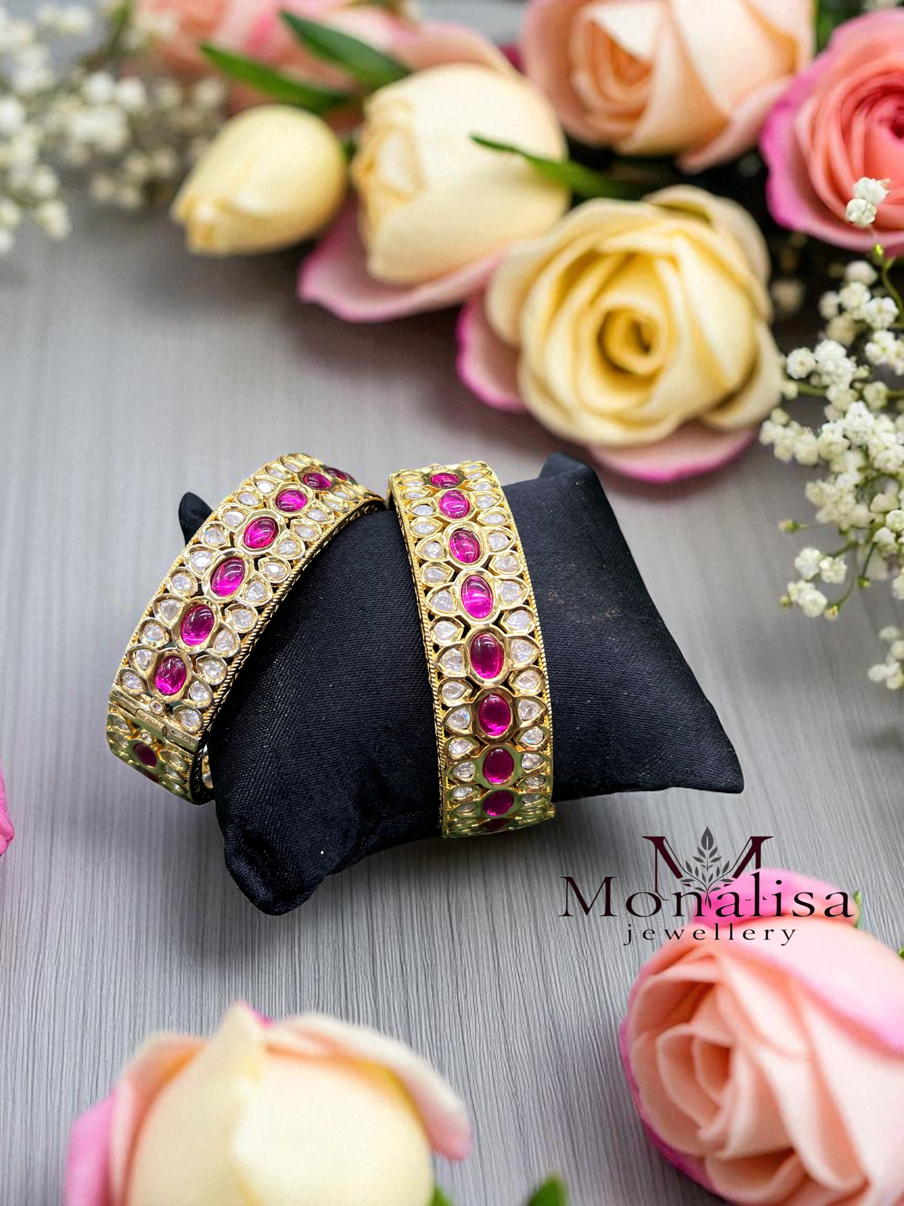 Kajal Polki Designer Bangles