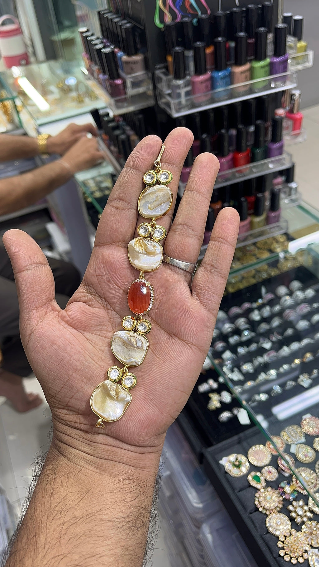 Orange Baroque pearl Bracelet