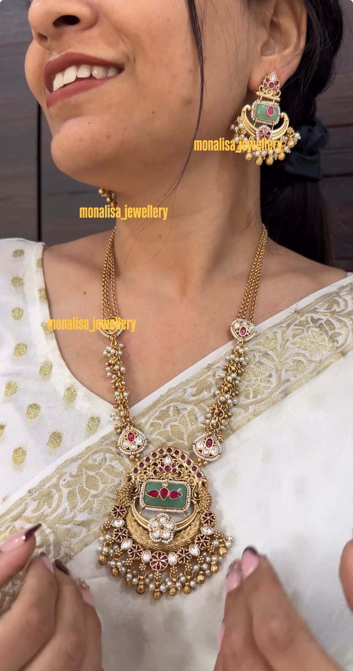 Rajvika Antique Designer Necklace Set