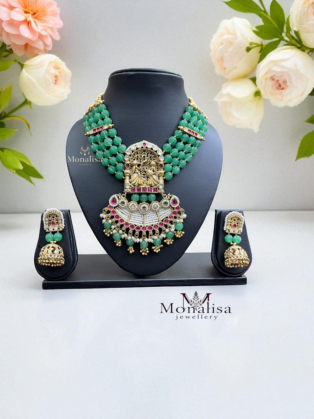 Sadhika Antique Designer Necklace Set