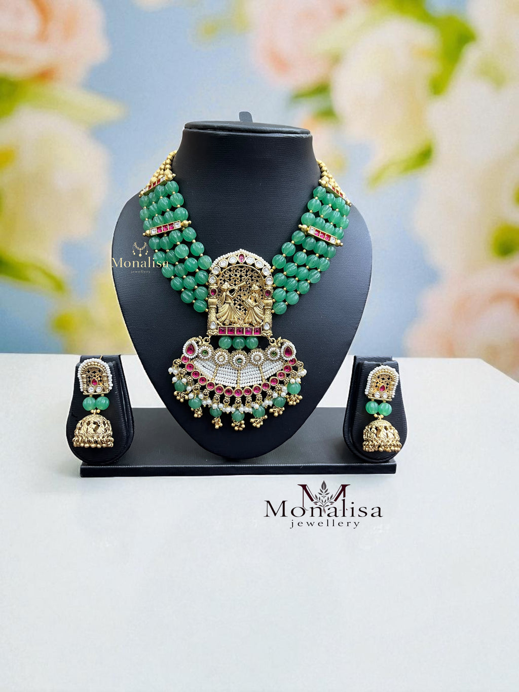 Sadhika Antique Designer Necklace Set