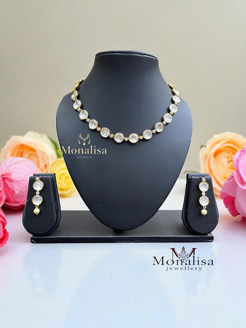 Menaja Polki Designer Necklace Set