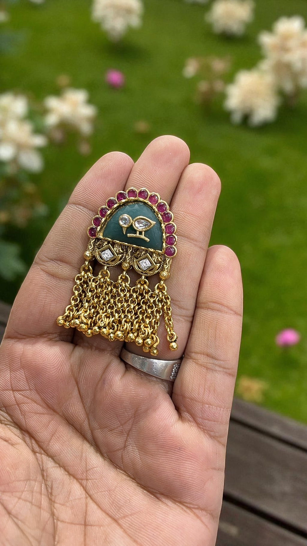 Ritvi  Antique Designer Lariat Ring