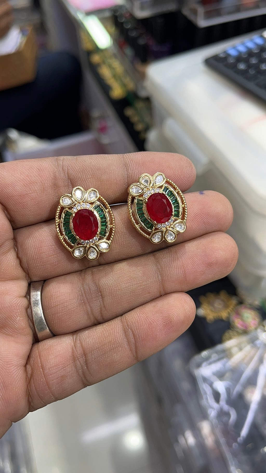 Ishika Moissanite Designer studs