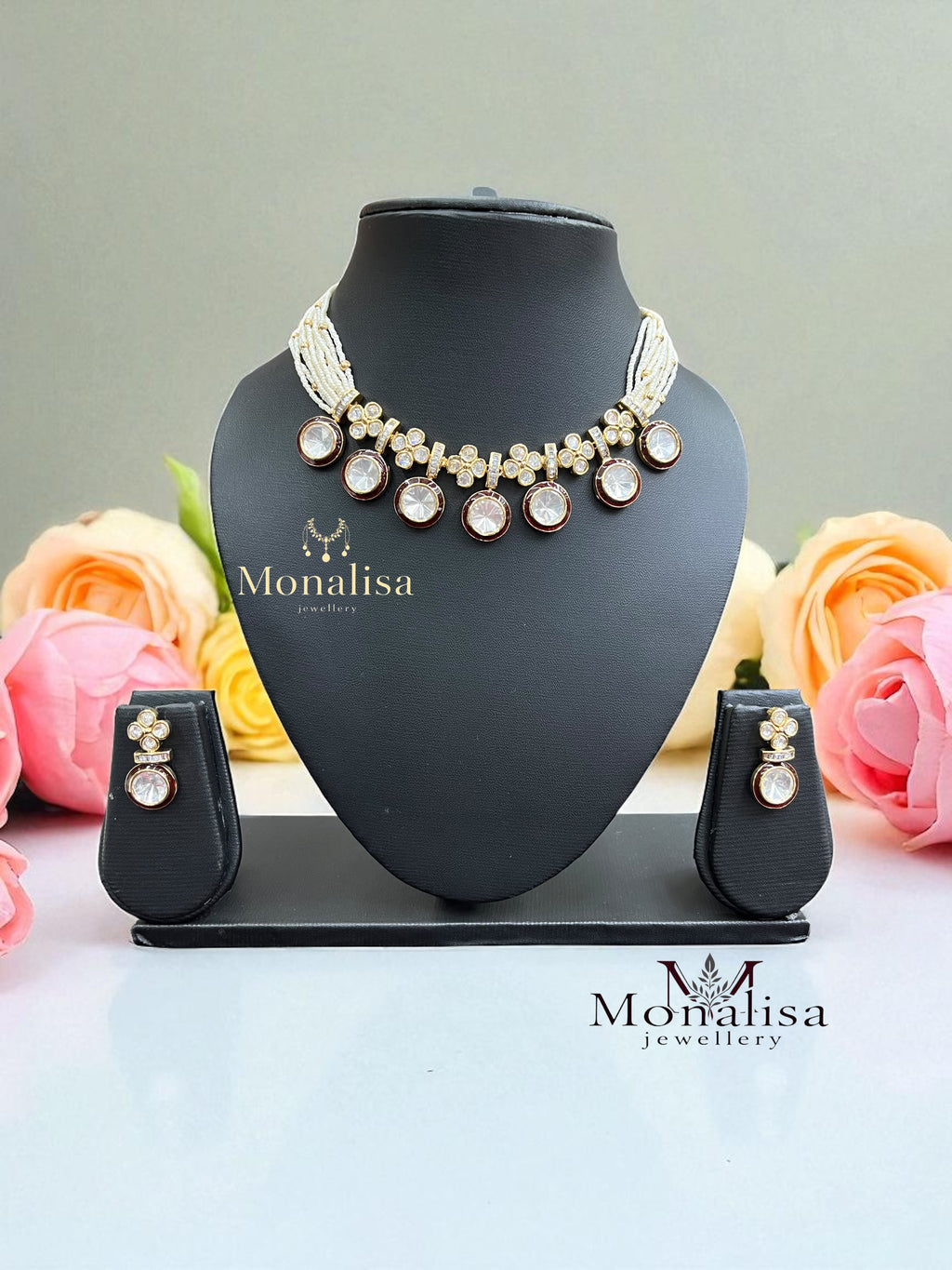 Kanitha Polki Designer Necklace Set