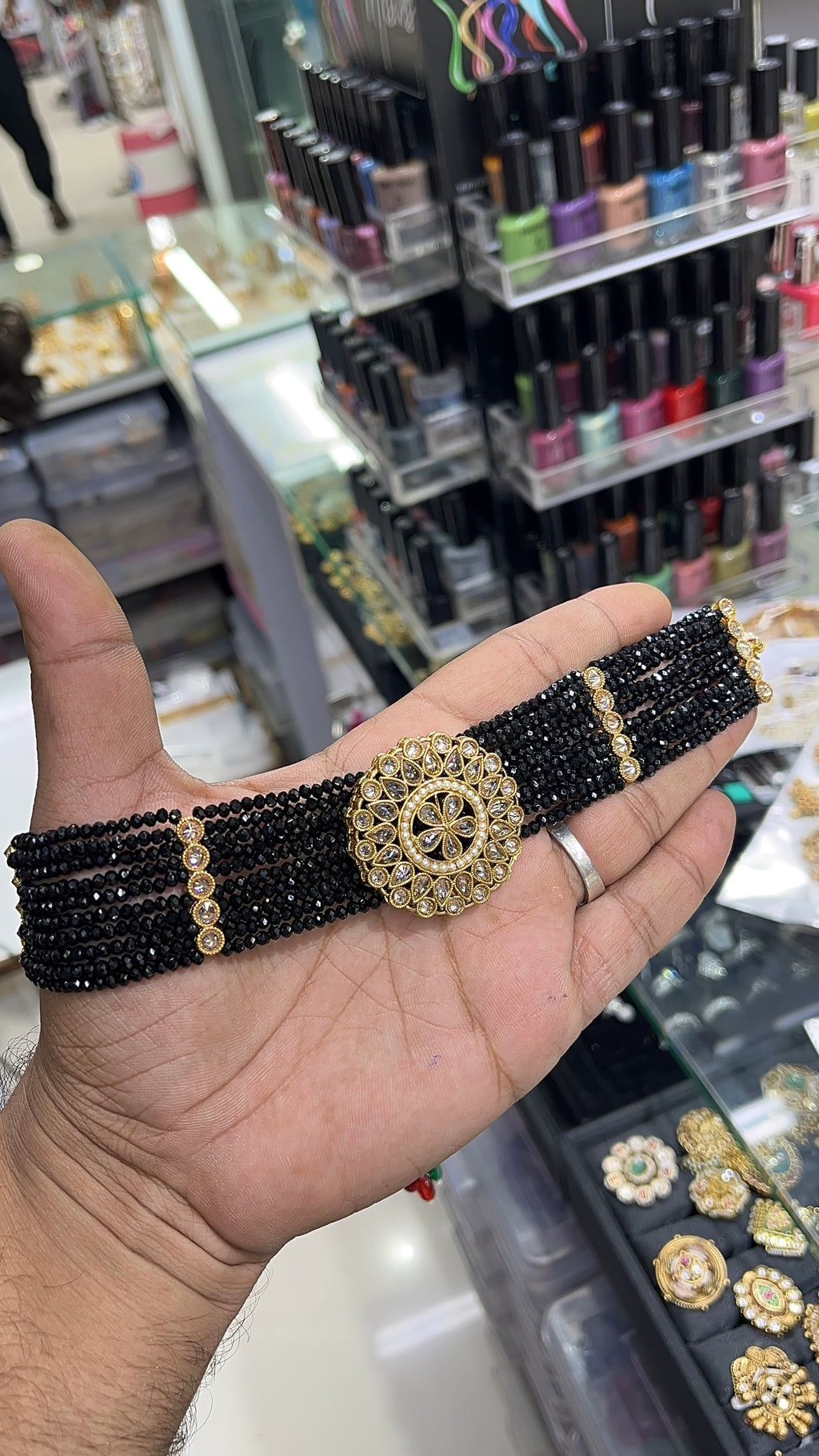 Pravya Black Antique Designer choker Set