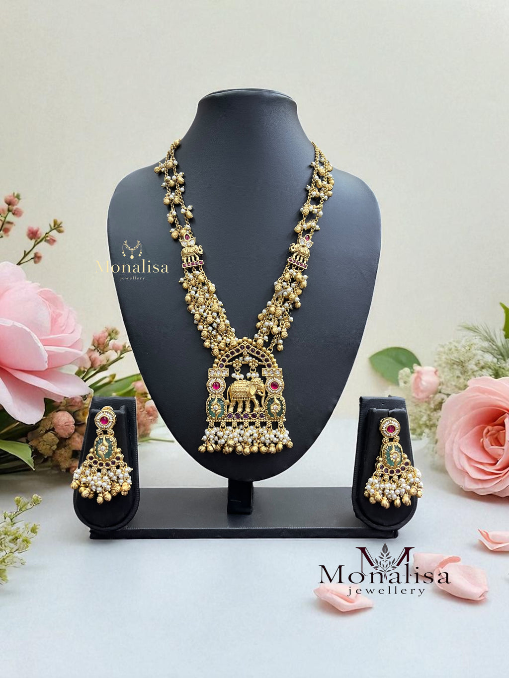 Khushika Antique Designer Necklace Set